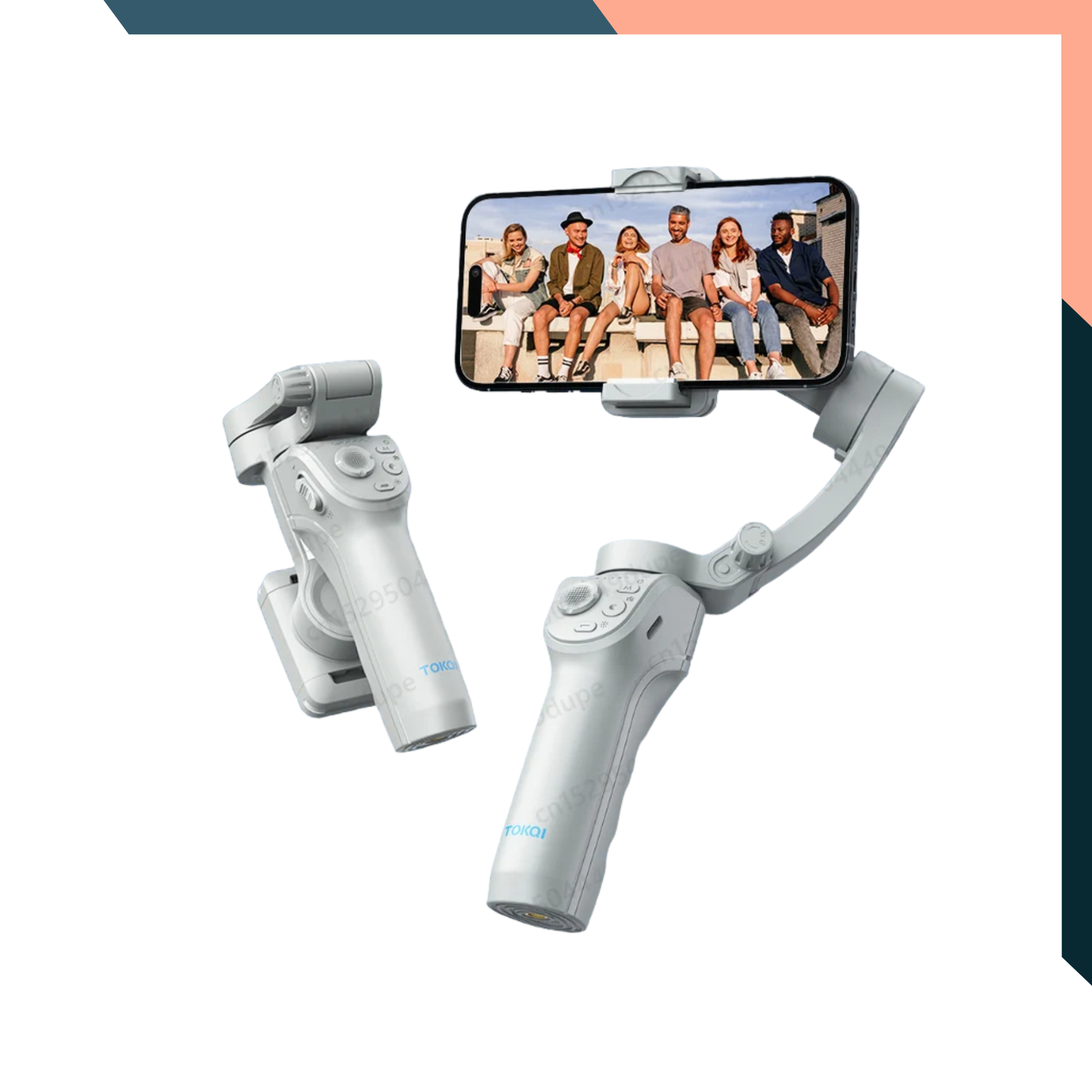 Handheld Gimbal Stabilizer: Selfie Tripod, Anti Shake, Foldable