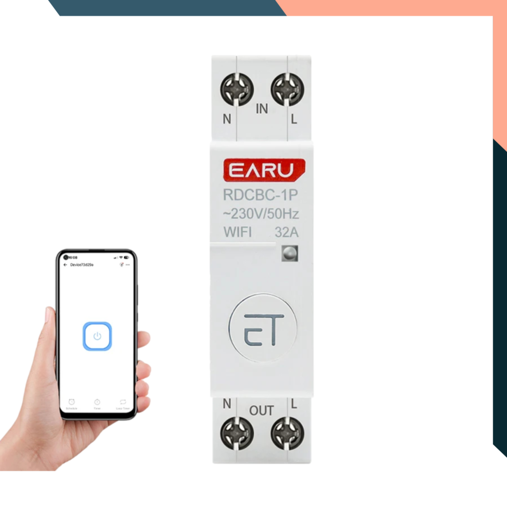 RDCBC Wi-Fi Circuit Breaker 1P+N Rail | Smart Timer Switch Relay ...