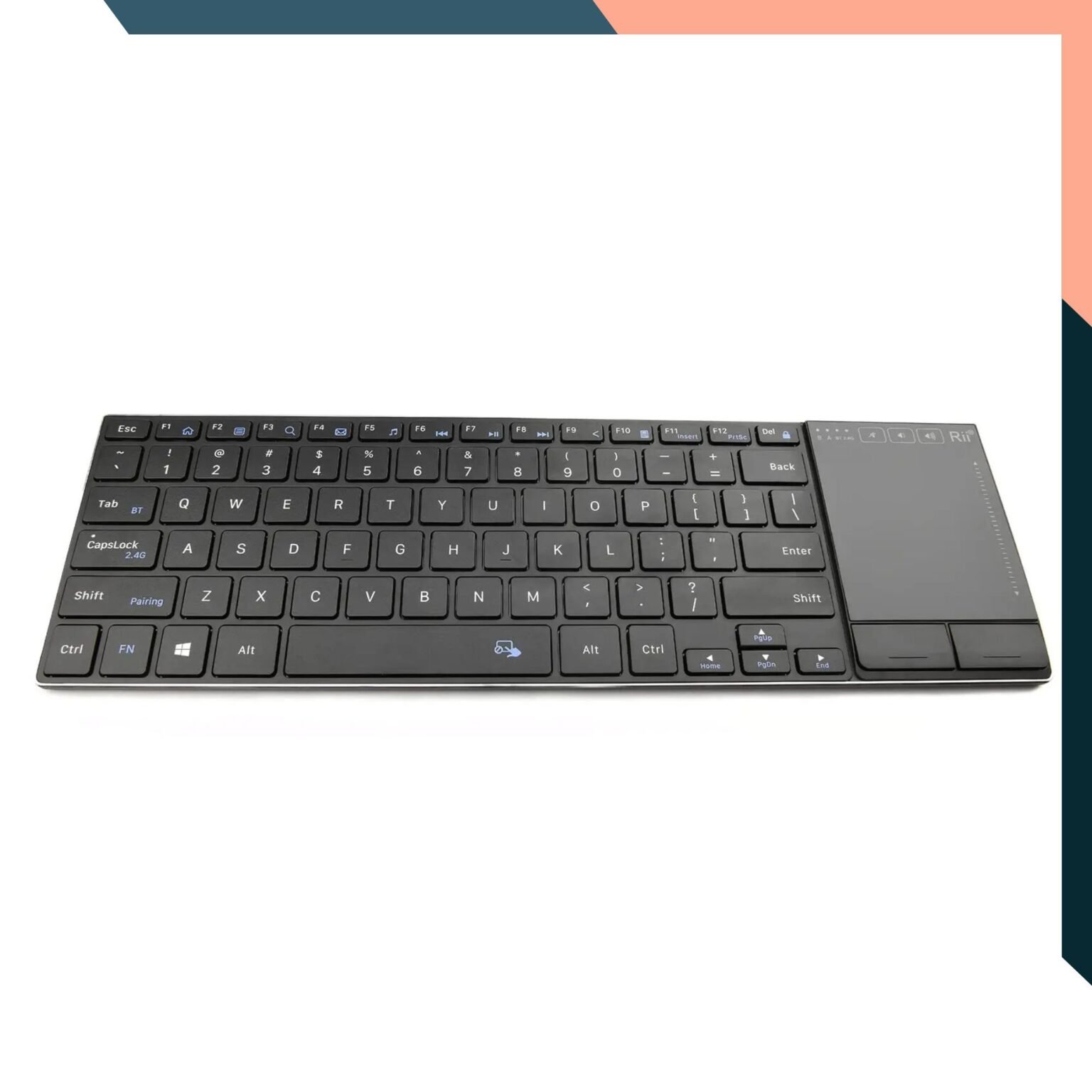 Rii Wireless Mini Keyboard with Rechargeable Battery and Multi-Touch ...