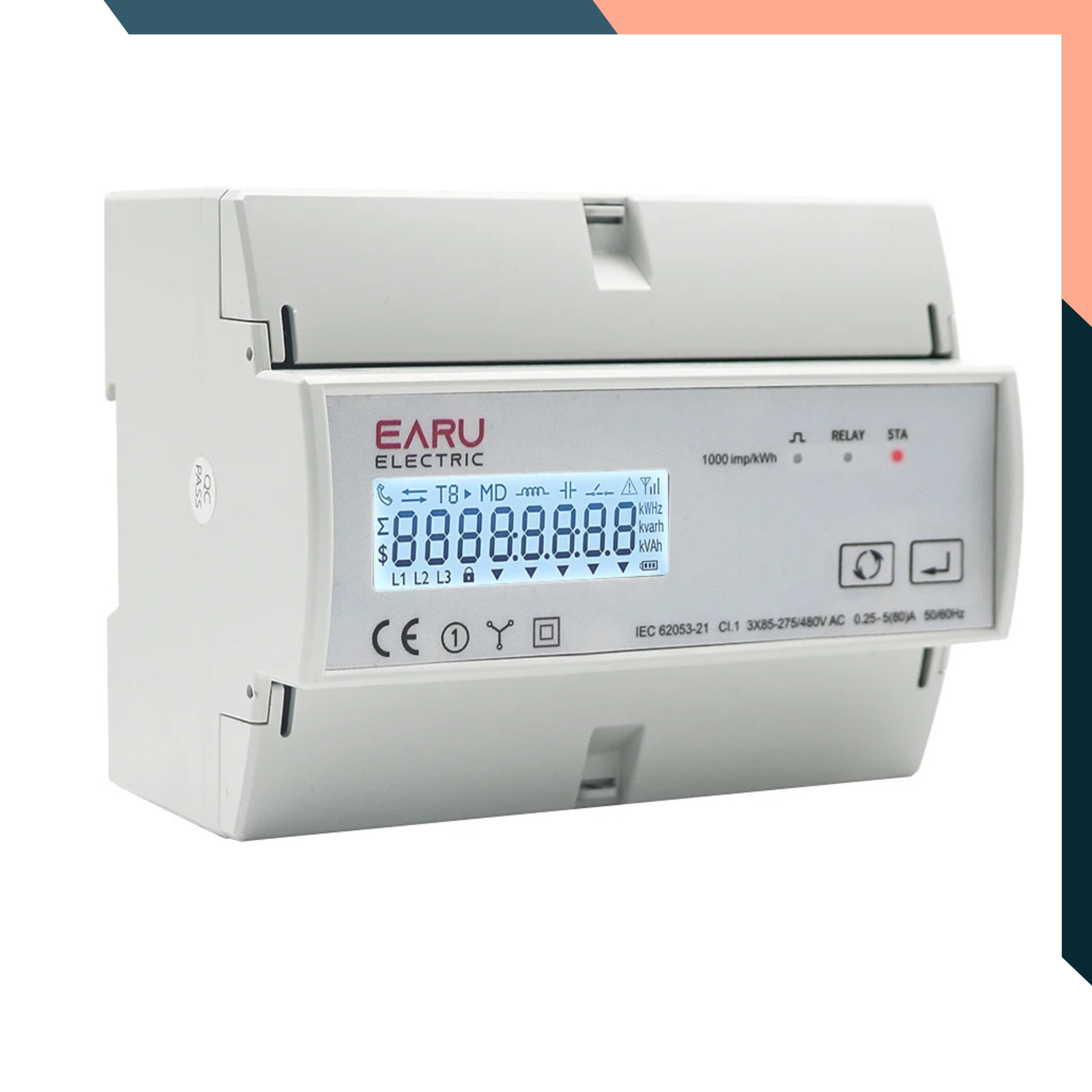 Tuya Energy Meter: WiFi/ZigBee, Three Phase, Energy KWh Meter, Monitor Wattmeter, RTU 3*85/190V or 230/400VAC