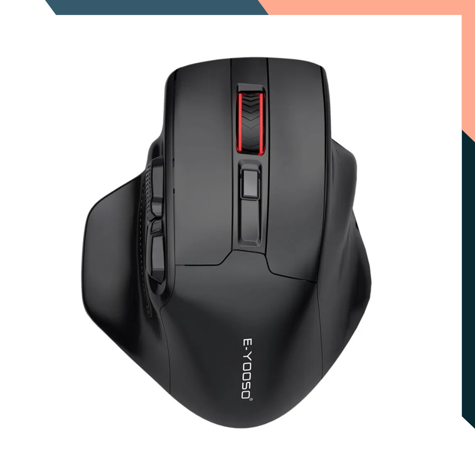 Wireless Gaming Large Mouse for Big Hands: 4800 DPI, 5 Buttons for Gamer