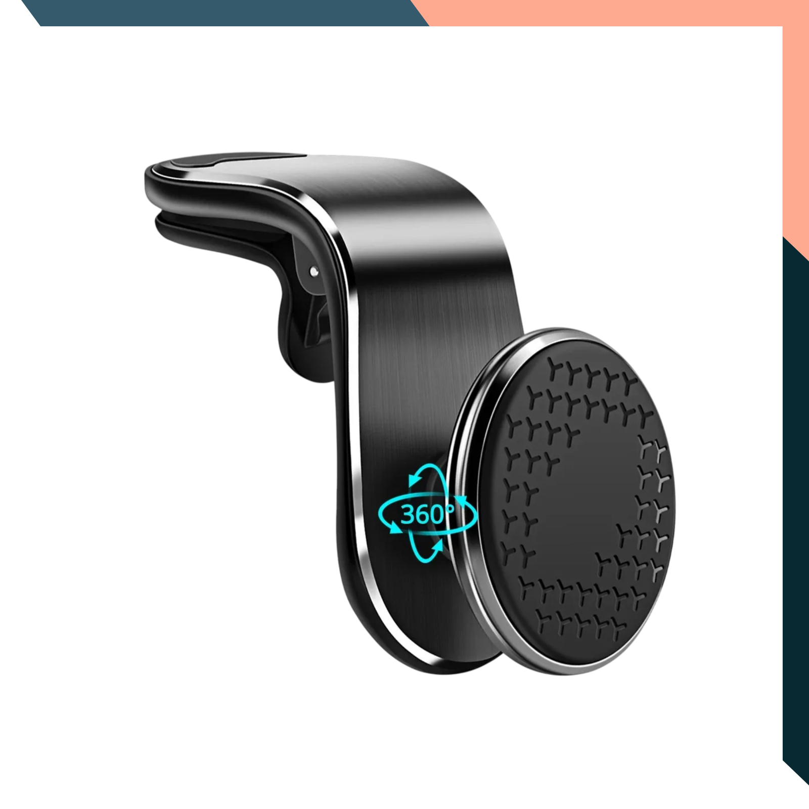 Magnetic Car Phone Holder – 360° Rotating Air Vent Mount