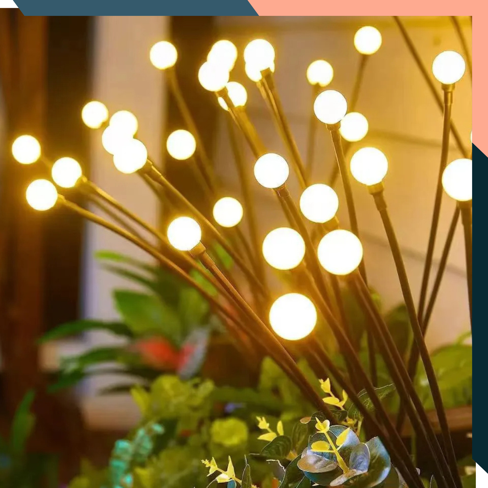 Solar Firefly Lawn Lights 2PCS | Wind-Driven LED Garden & Festival Lamp