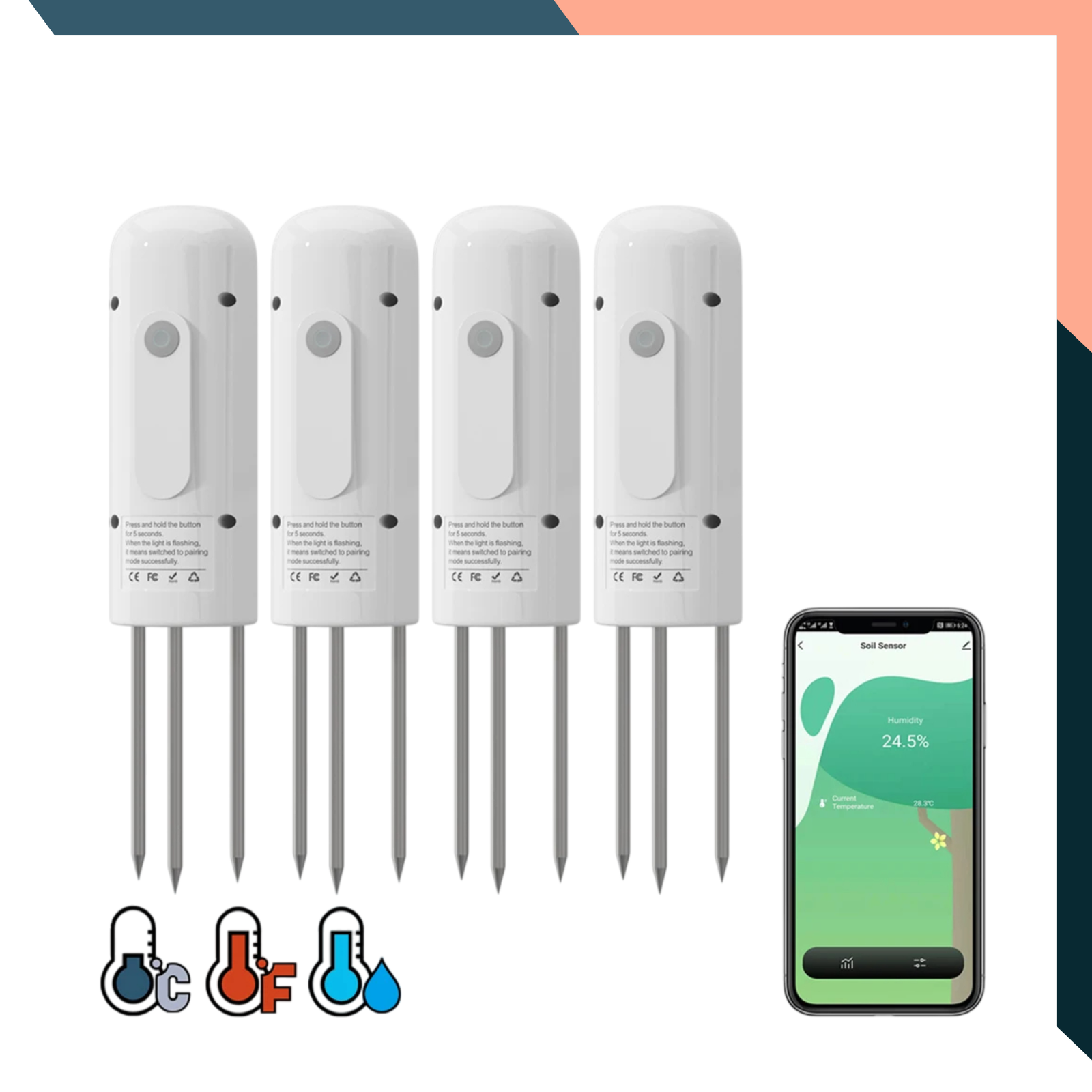 ZIGBEE Soil Temperature and Humidity Meter - Perfect for Smart Gardening