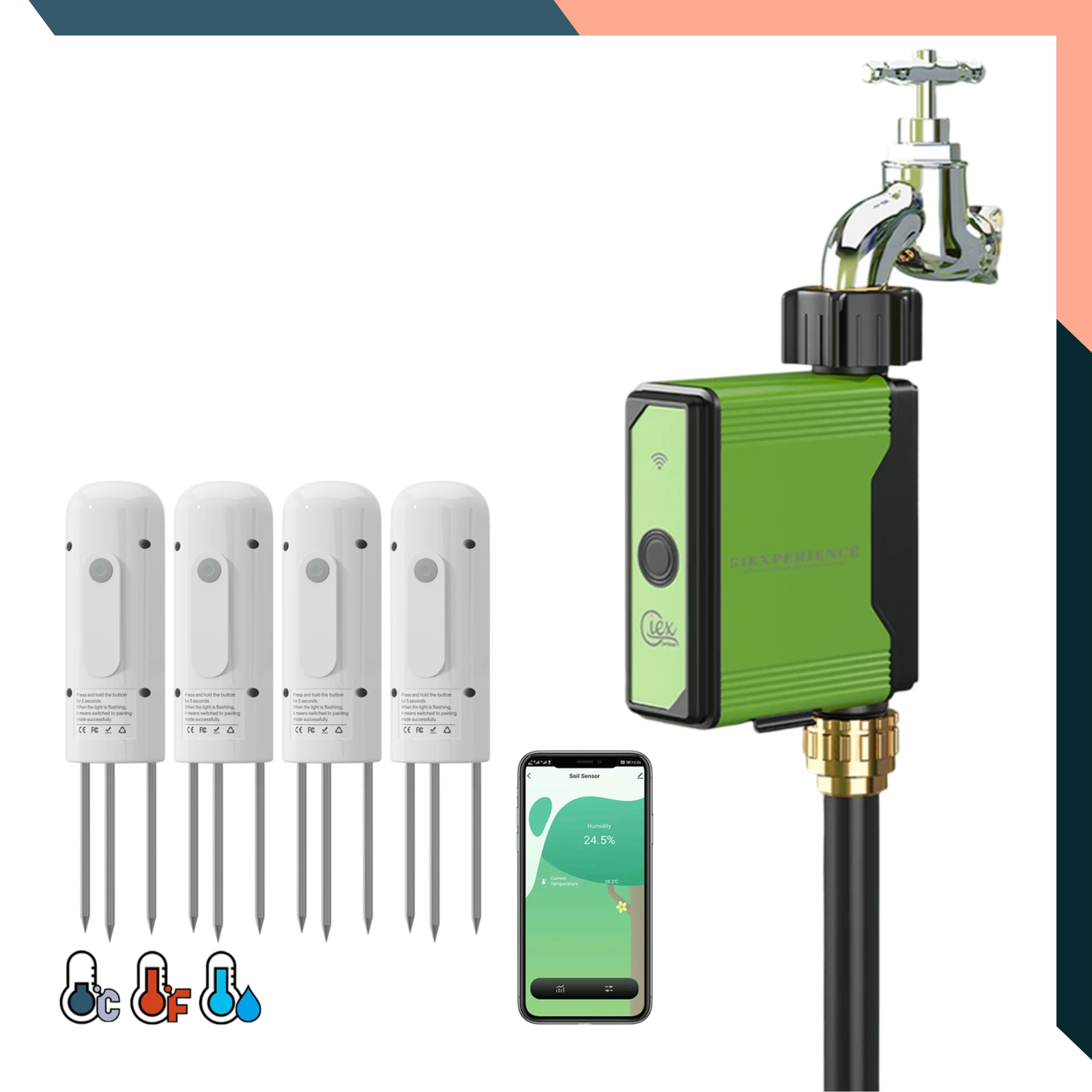 ZIGBEE WIFI Garden Watering Timer – Smart Sprinkler Drip Irrigation System with Water Flow Recorder & TUYA Controller