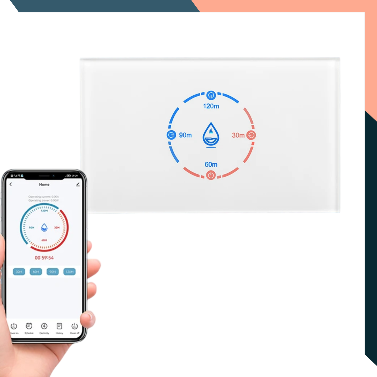Tuya Smart WiFi Boiler Switch 20A/40A with Timer & Energy Monitor Alexa Google