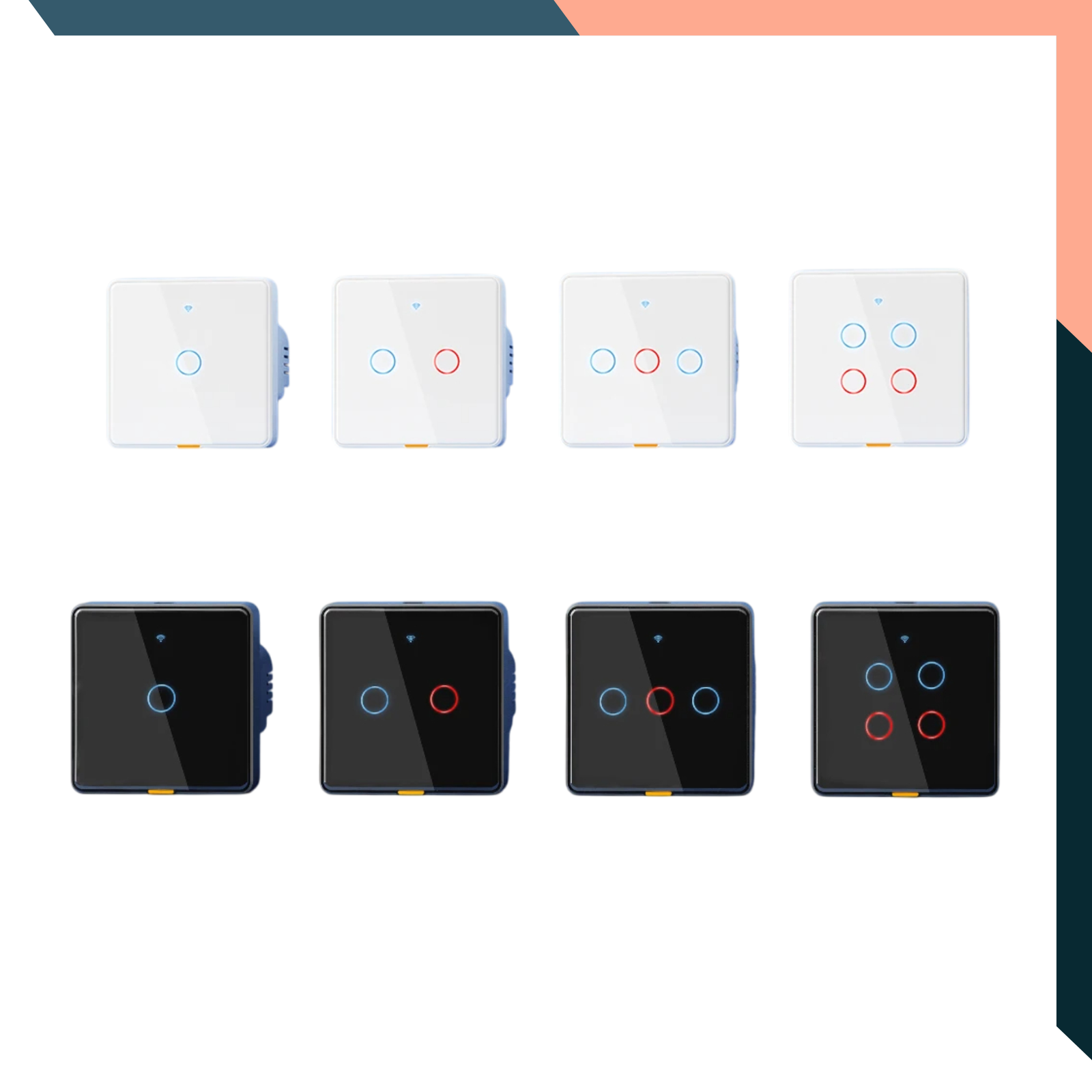 Tuya WiFi Smart Wall Light Switch 433MHz RF Timer Voice Control Alexa Google