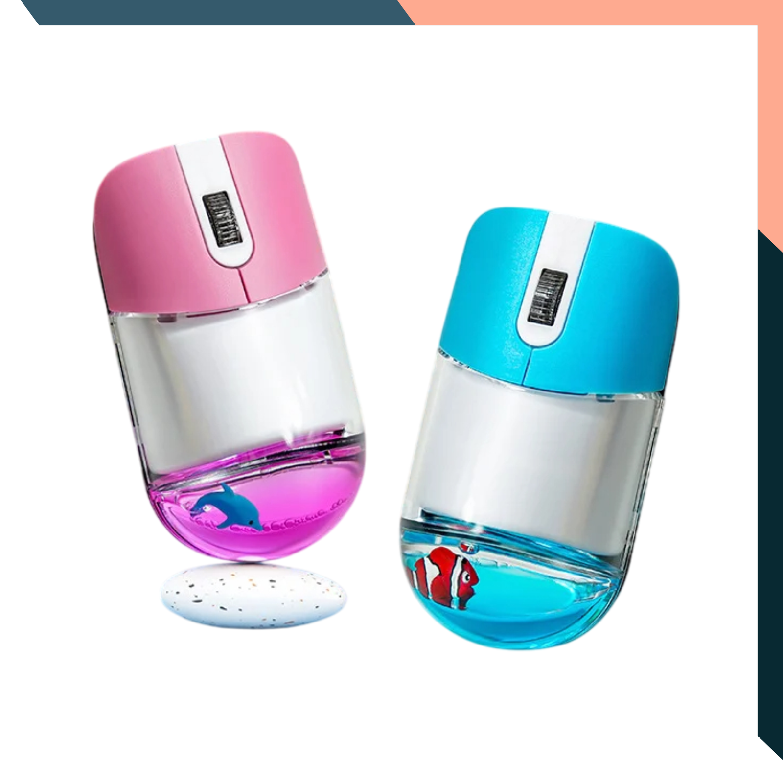 2.4G Wireless Floating Ocean Optical Mouse Cute Animal USB Optical Mice for PC