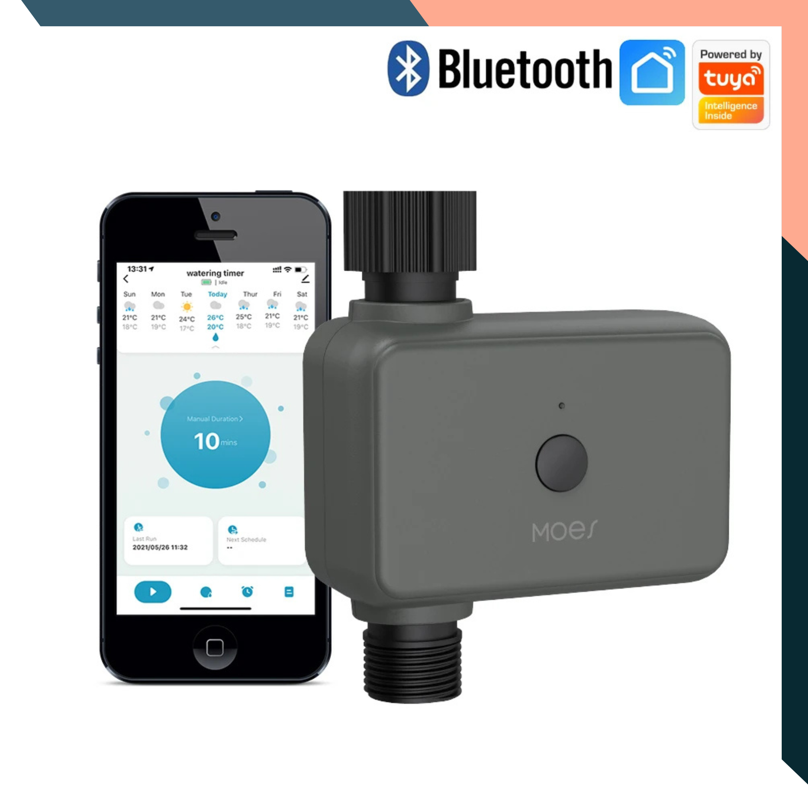 Smart Bluetooth Garden Water Timer Auto Irrigation Tuya (Hub required)