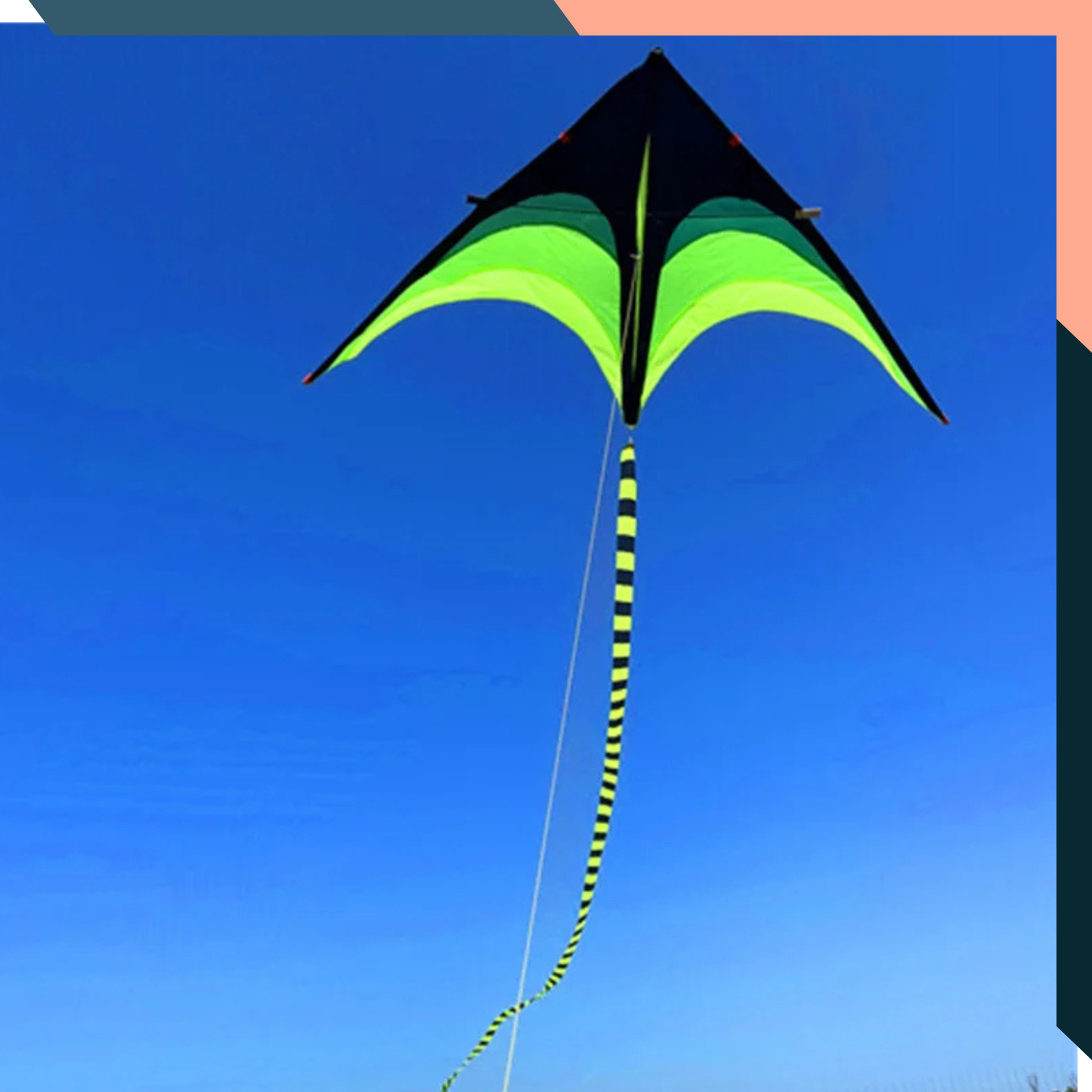 1.6m Large Delta Kite for Children, Easy to Fly, Outdoor Sports with Handle and Line