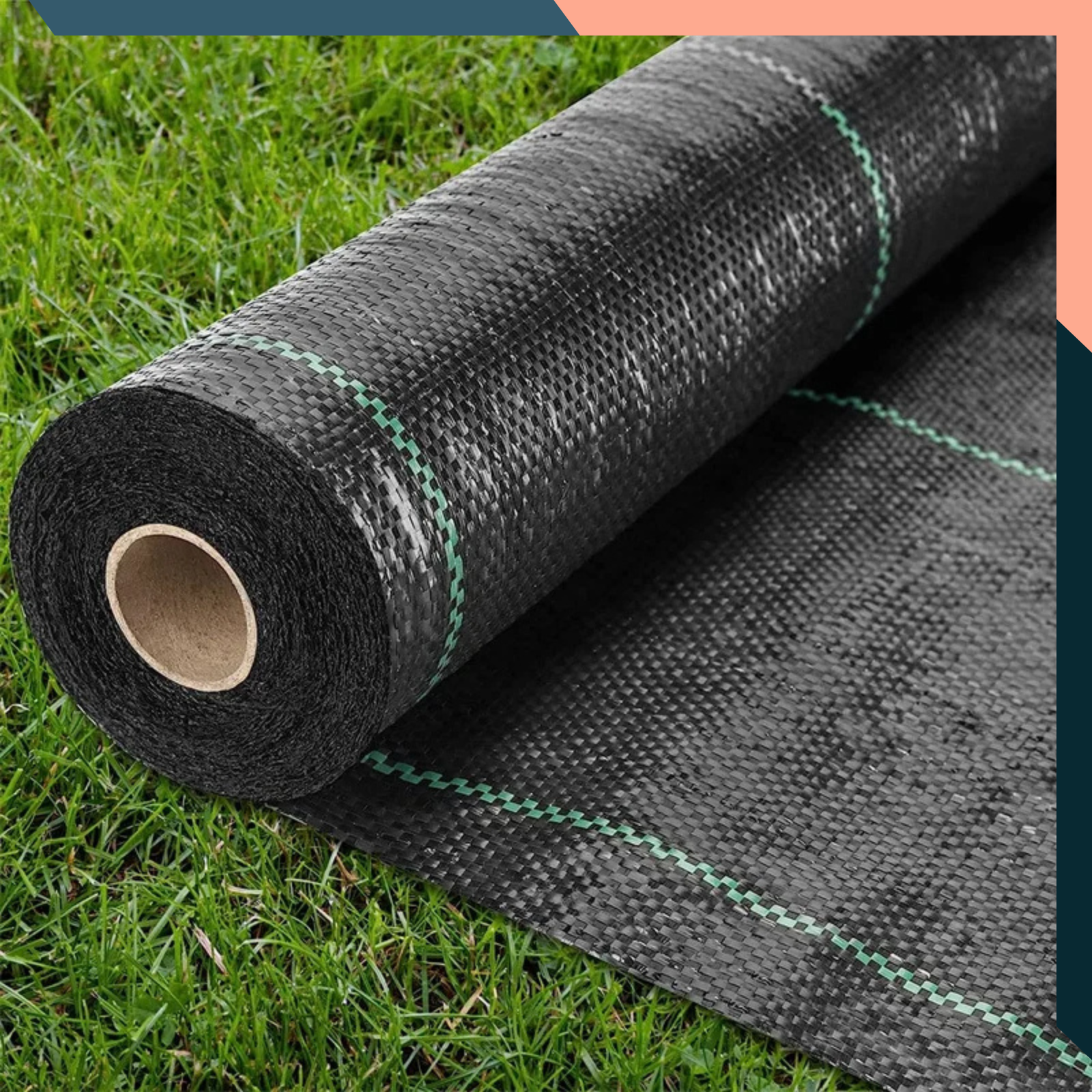 Heavy Duty Weed Barrier Fabric, Woven Weed Control, Non-Slip Outdoor Mats, Polyethylene Ground Cover