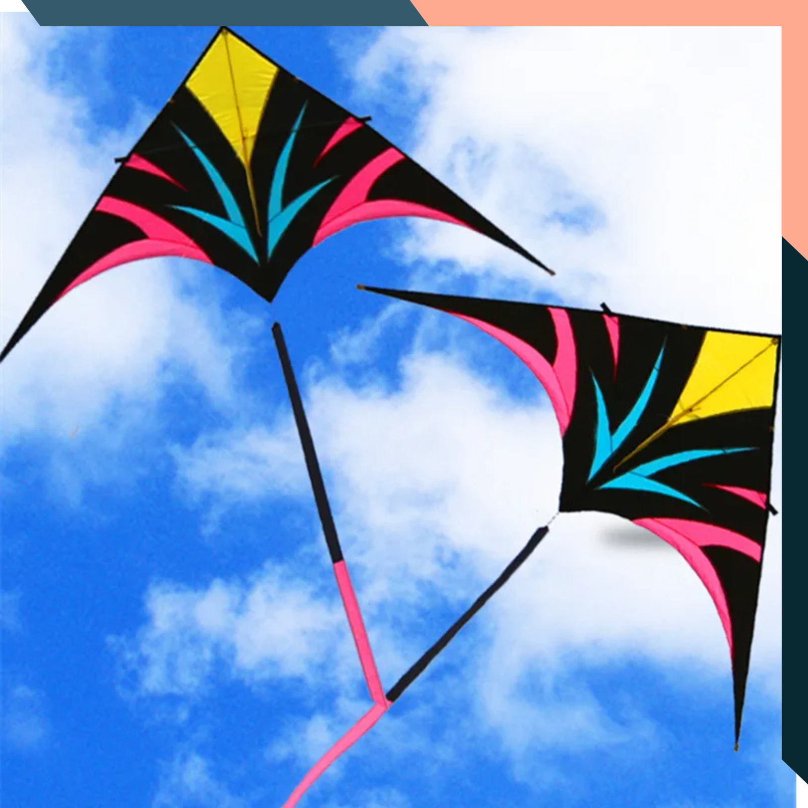 Large Delta Kite for Adults 175x350cm Ripstop Nylon with Reel & Line