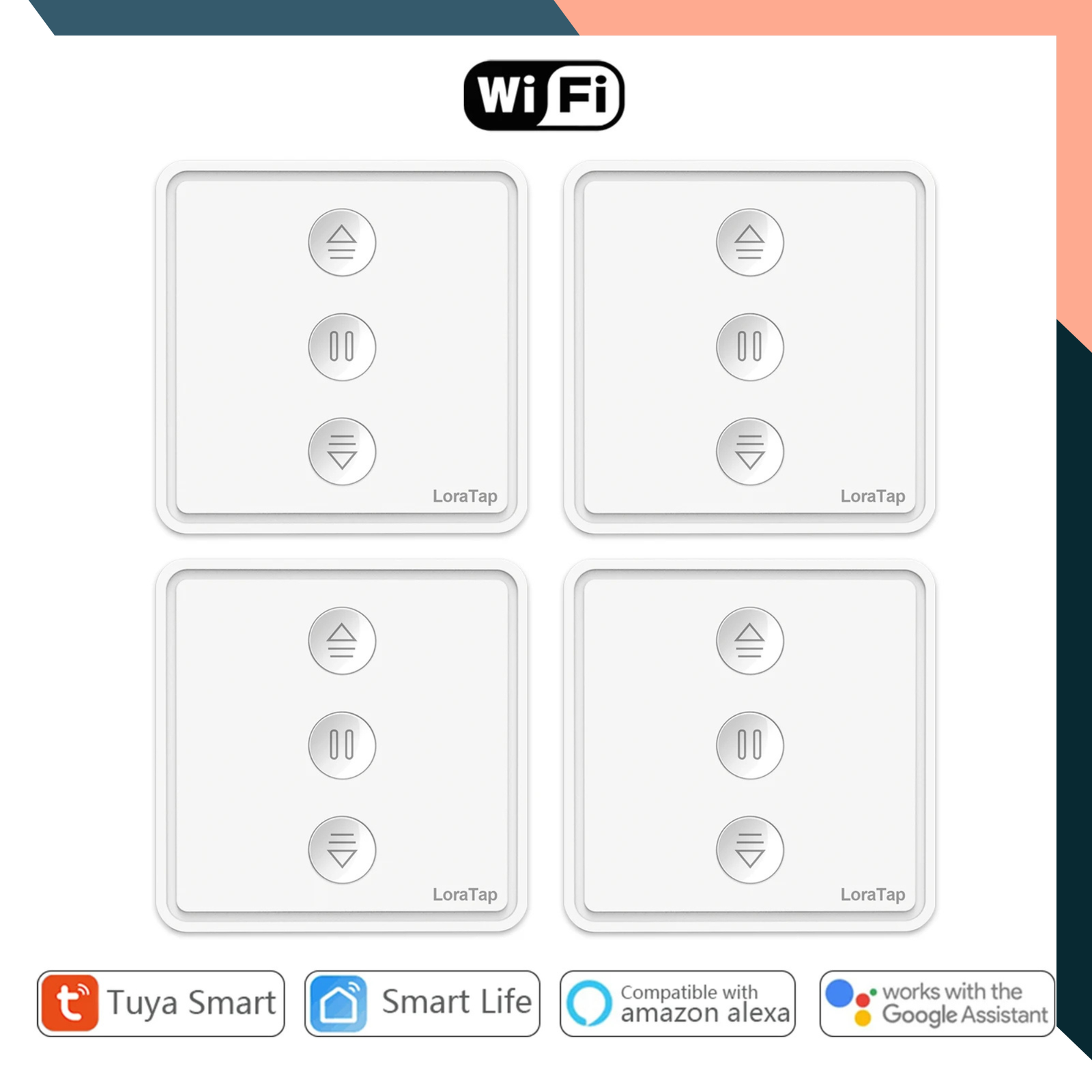 Smart WiFi Roller Shutter Switch for Blinds Tuya Smart Life Alexa Google Control