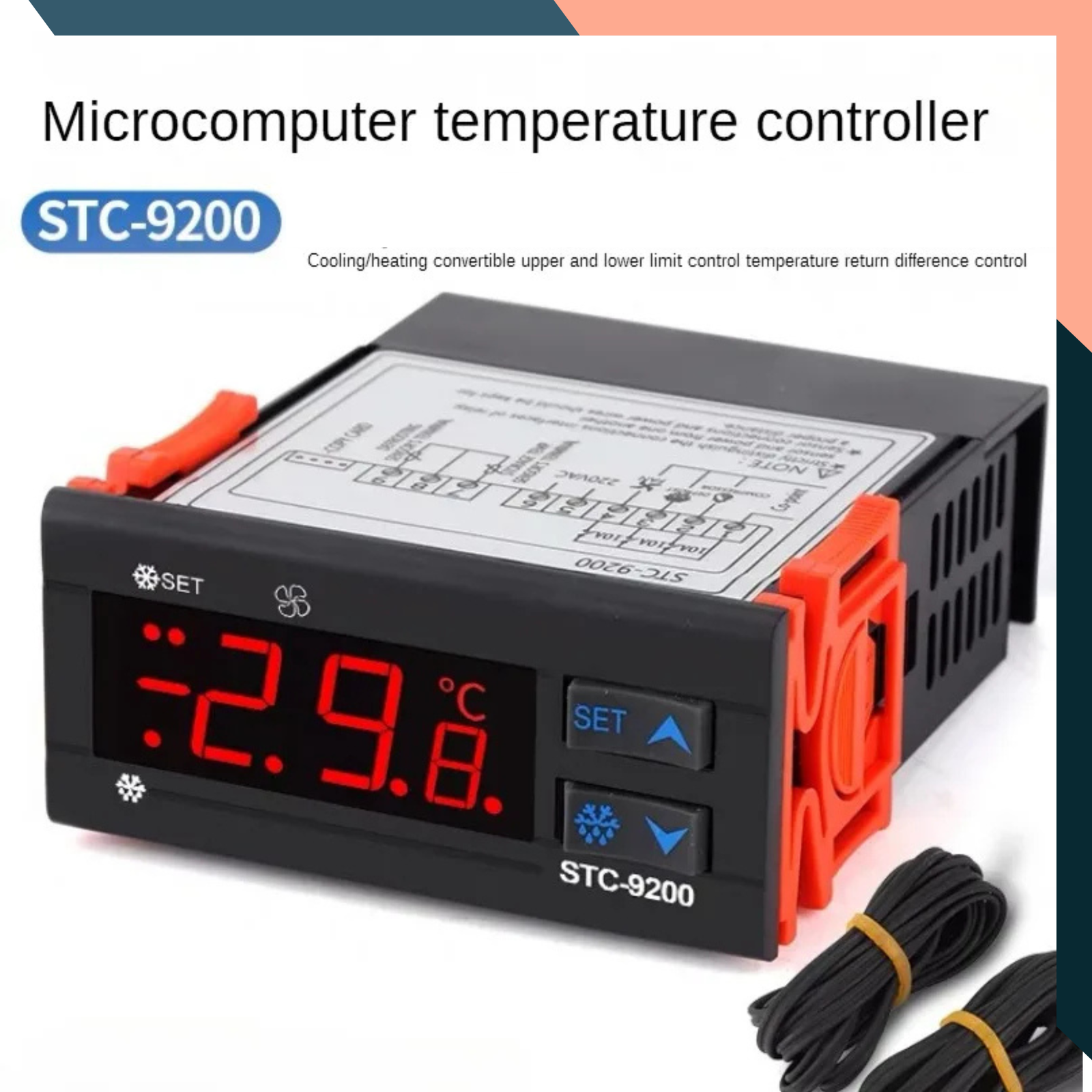 Digital Temperature Controller STC-9200 Thermostat Refrigeration Defrost Fan