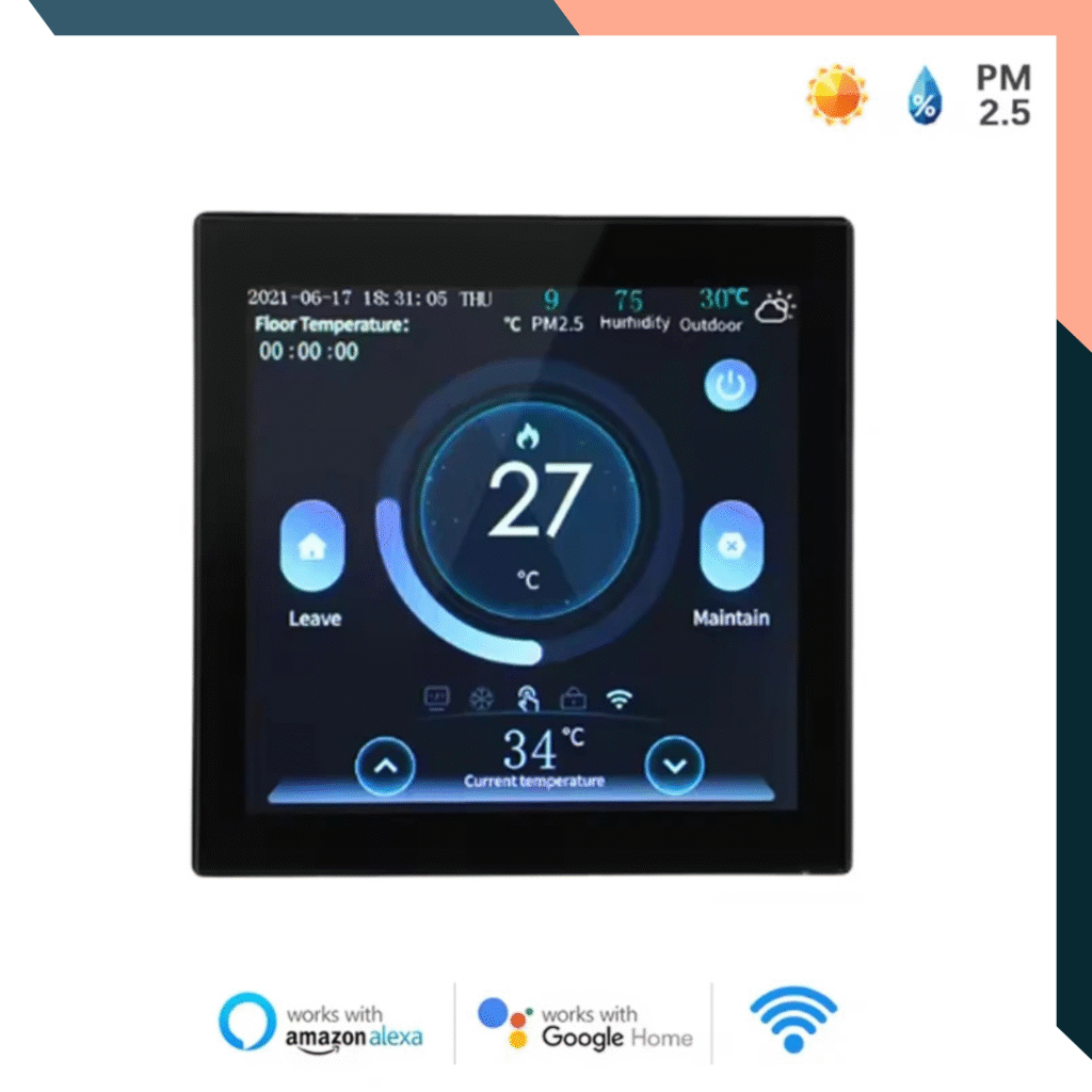 WiFi Smart Thermostat CO2 Humidity Sensor Electric Floor Heating Boiler ...