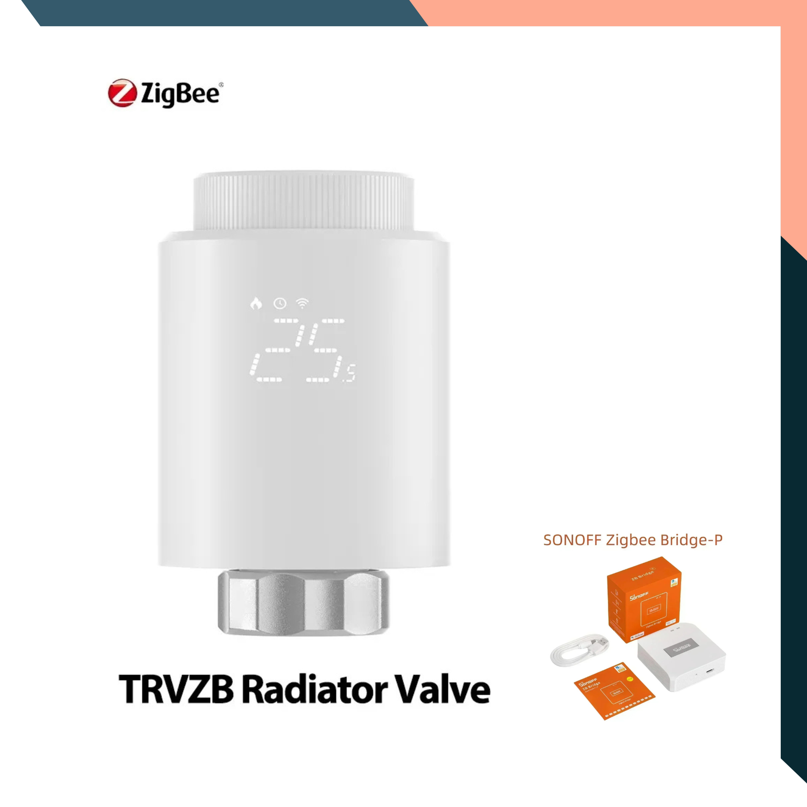 Zigbee 3.0 Radiator Thermostat TRV Frost Protection App Group Control Alexa