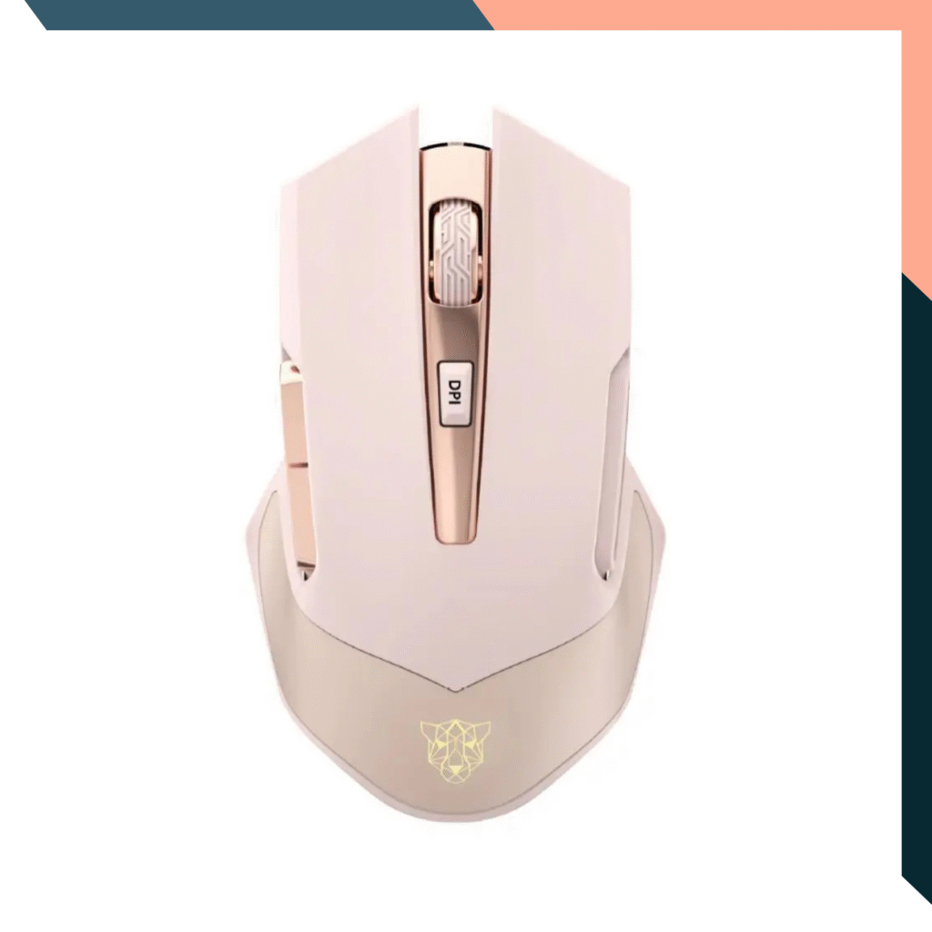 Pink Wireless Mouse Type C Rechargeable Silent 2.4G LED Mouse for ...