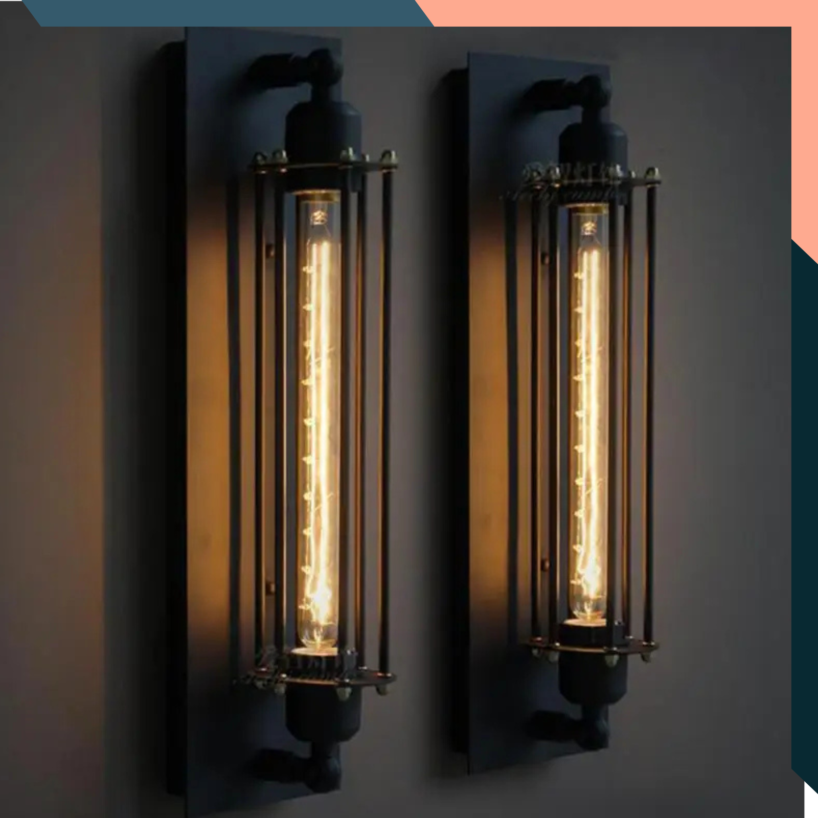 Industrial Wall Light Iron Retro Loft Lamp for Bedroom Corridor Staircase