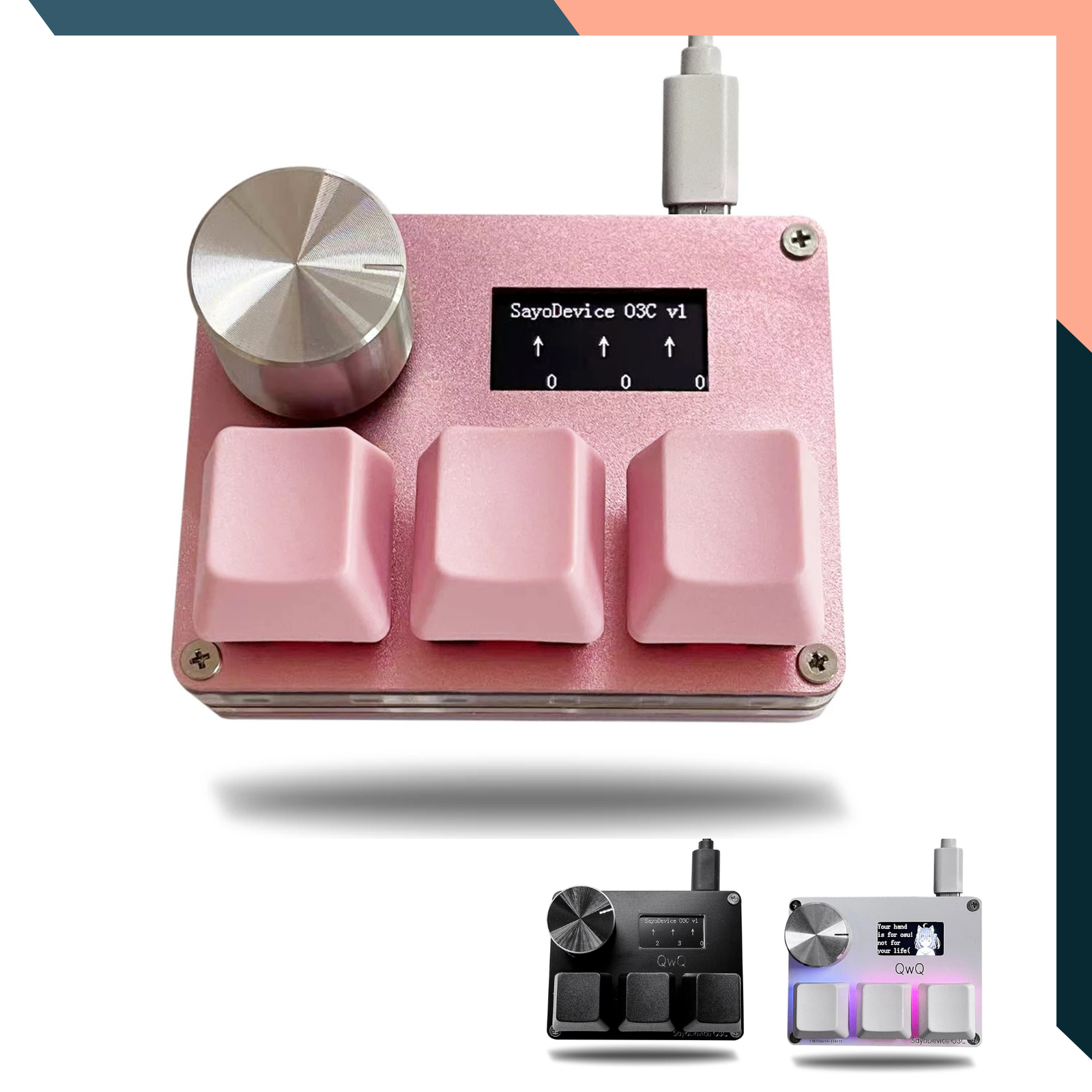 Magnetic Rapid Trigger Macro Pad with Knob Screen 8000Hz USB-C for Gaming