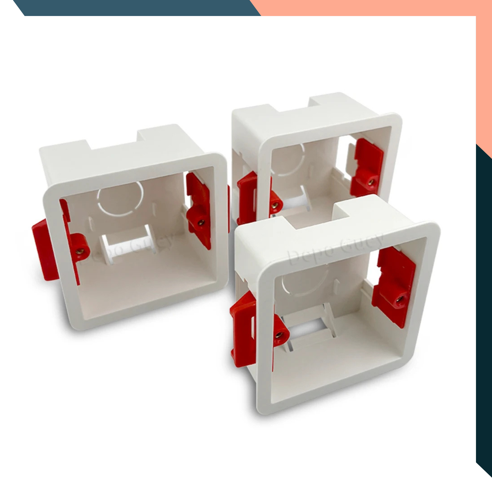 86mm Electrical Back Box PVC Wall Mounting Box Concealed Junction Box White