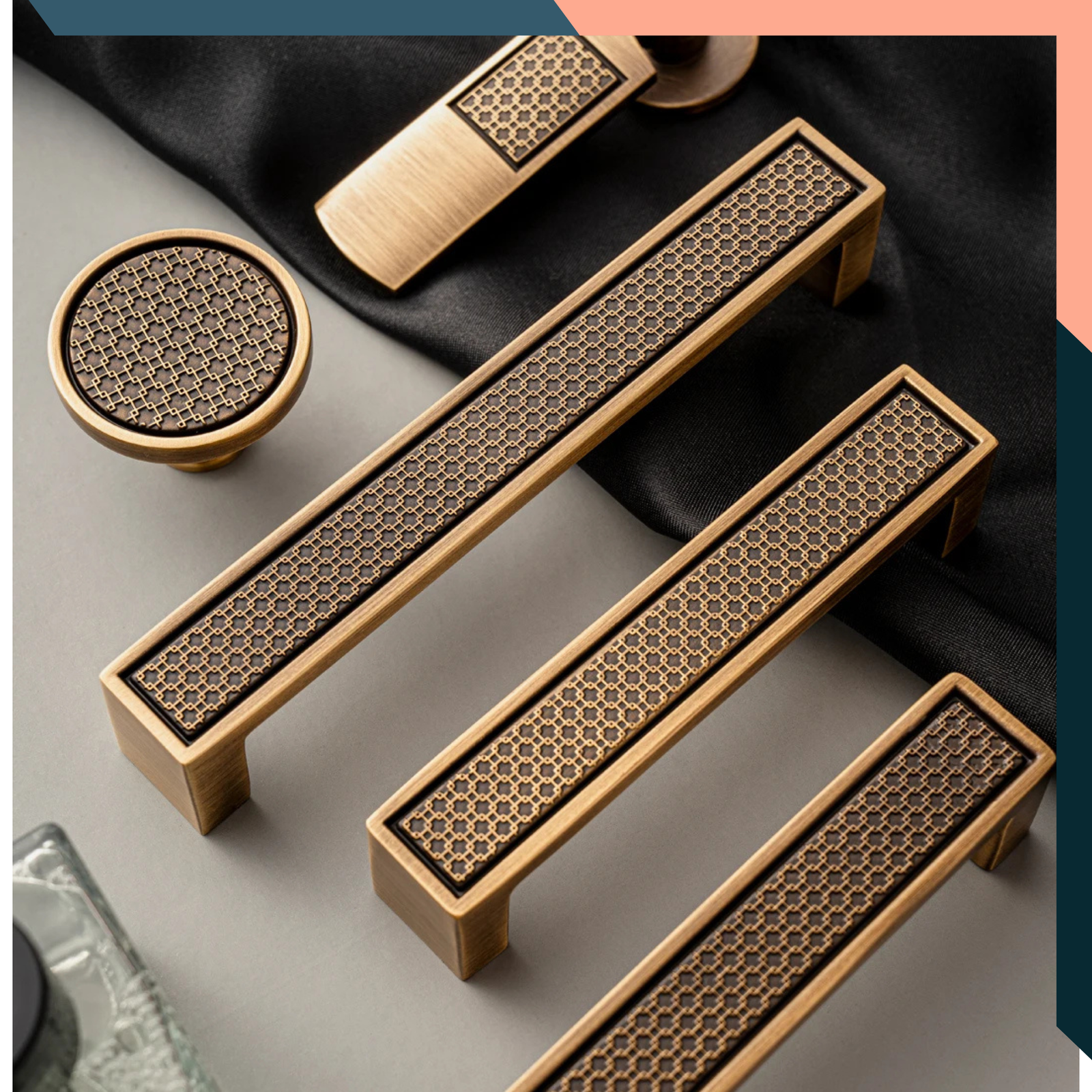 Antique Brass Cabinet Handles Drawer Pull Knobs 96 128 160mm Furniture