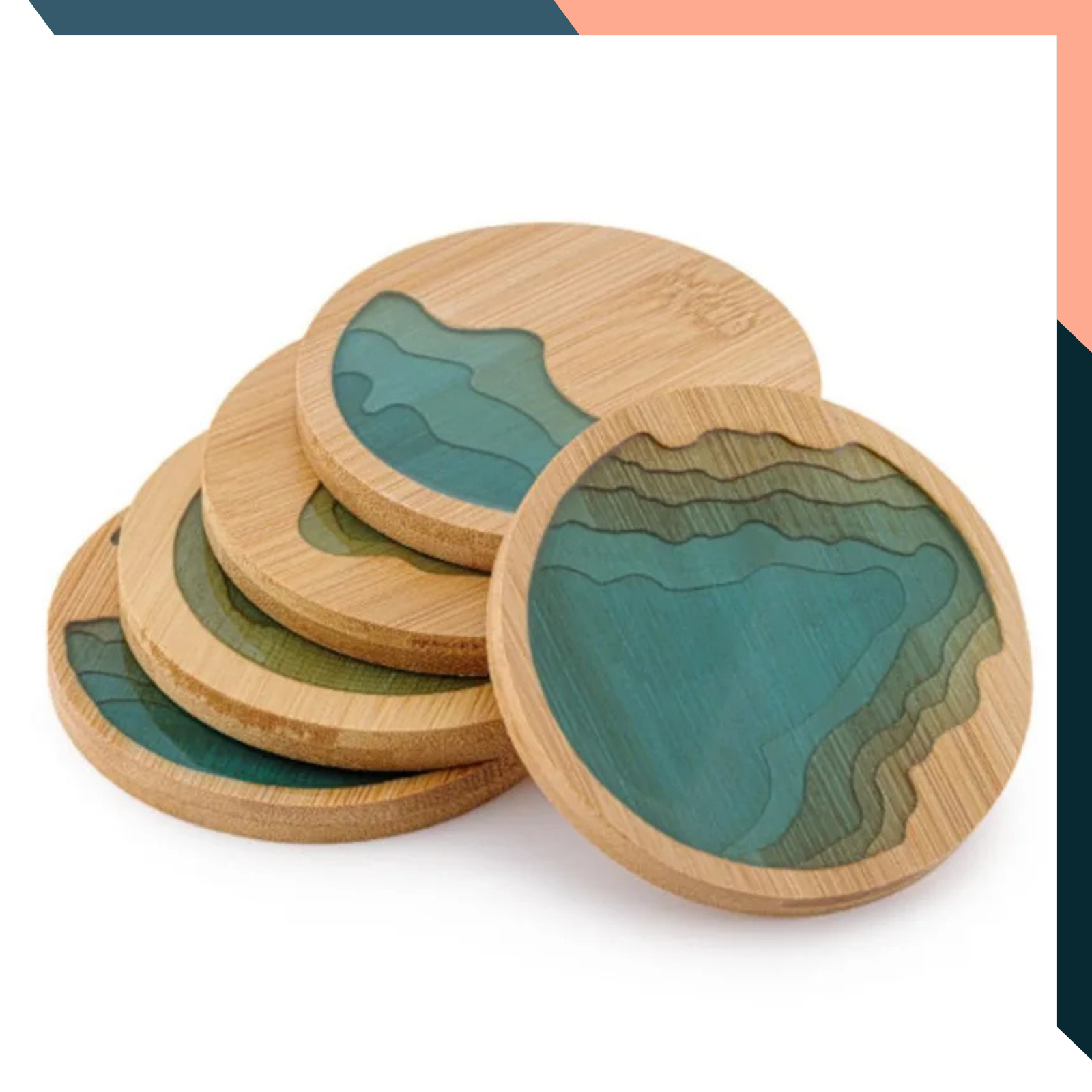 Bamboo Coasters Japanese Style Drink Cup Table Coaster Heat Resistant