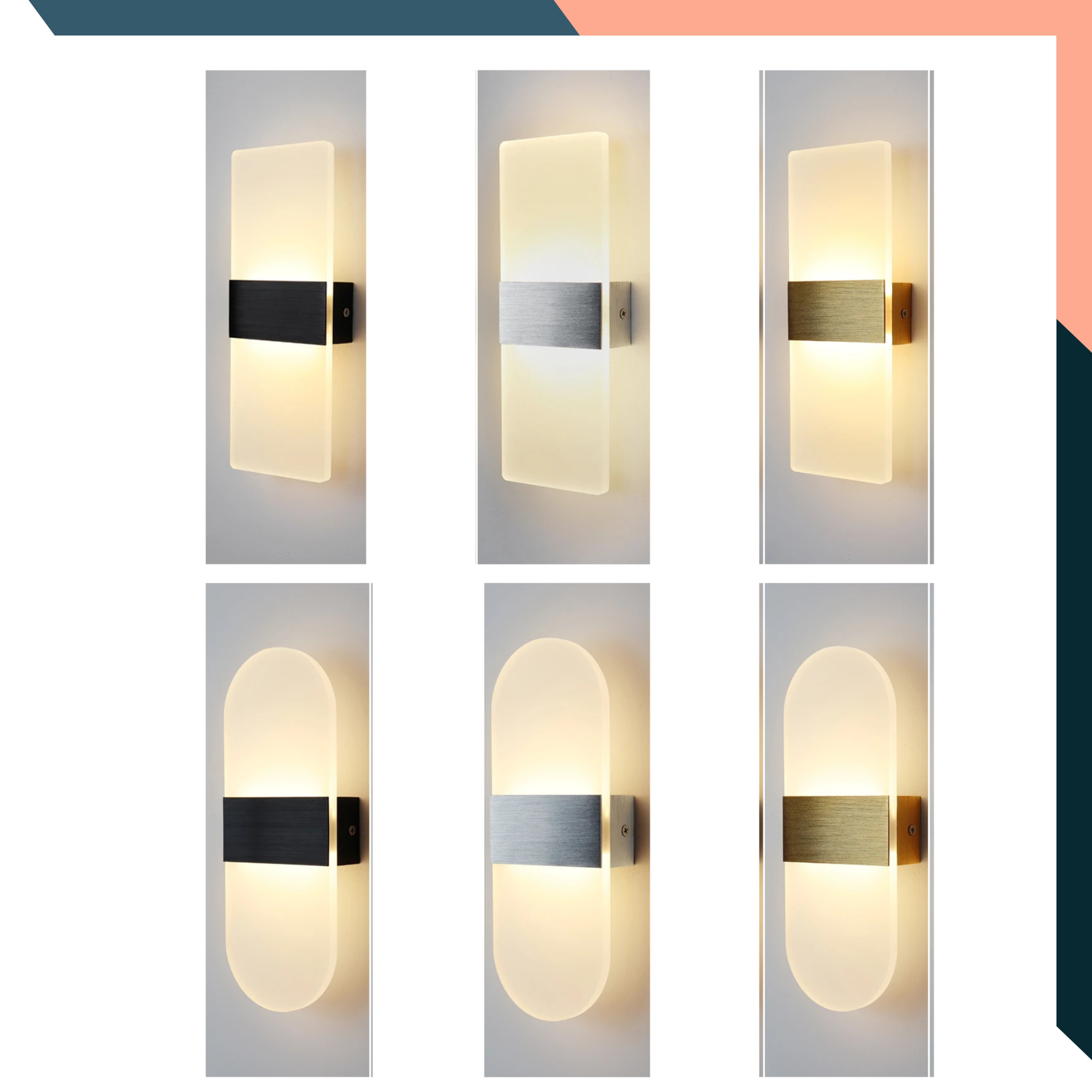 Modern LED Bedside Wall Light Aluminium Indoor Hallway Lamp
