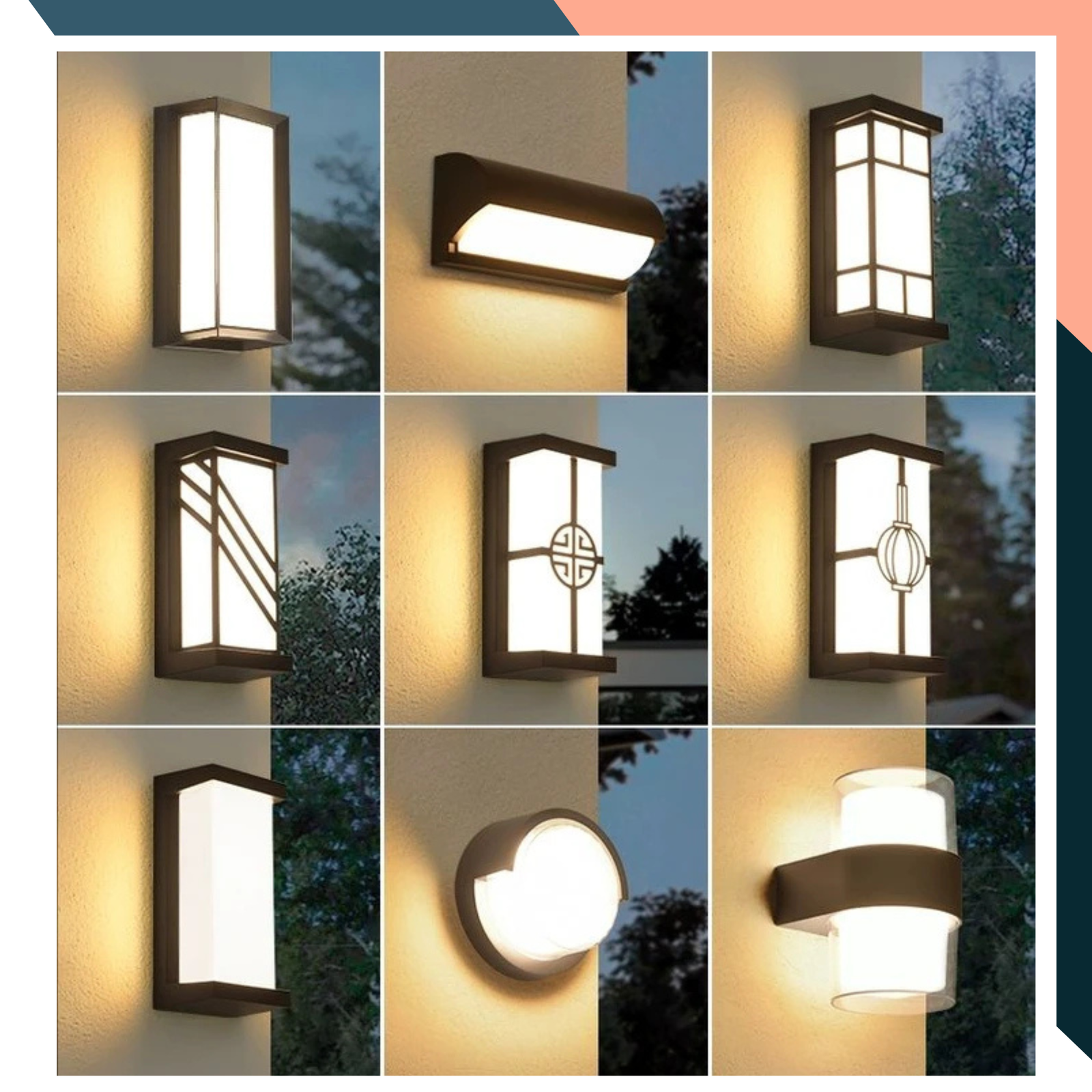 Outdoor Wall Light Motion Sensor IP65 LED Porch Garden Lamp 20W