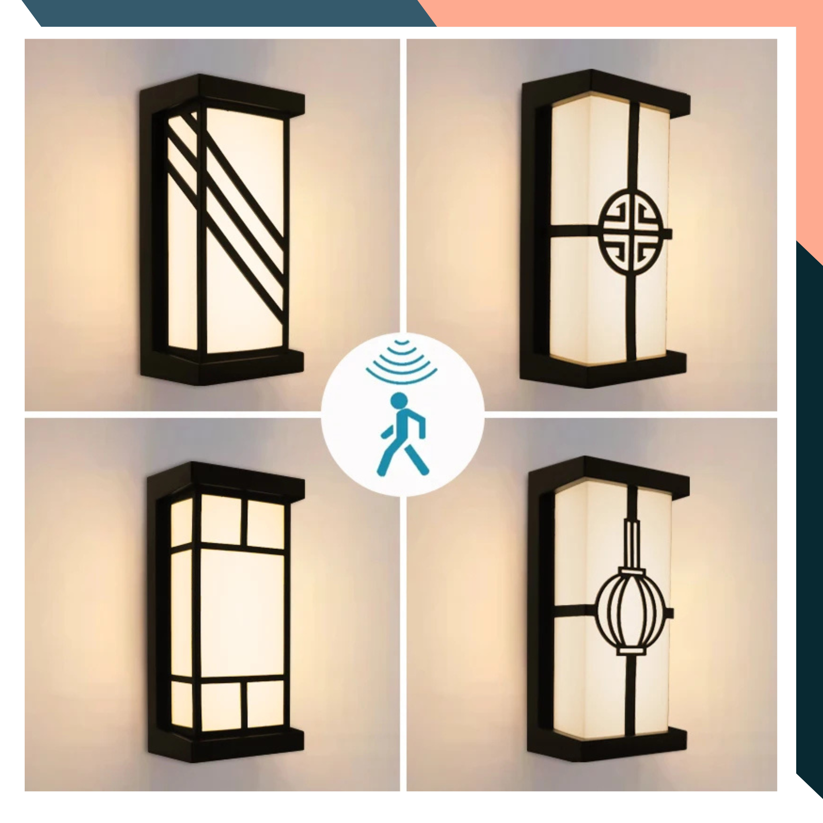 Outdoor Wall Light Motion Sensor IP65 LED Porch Garden Lamp 25W