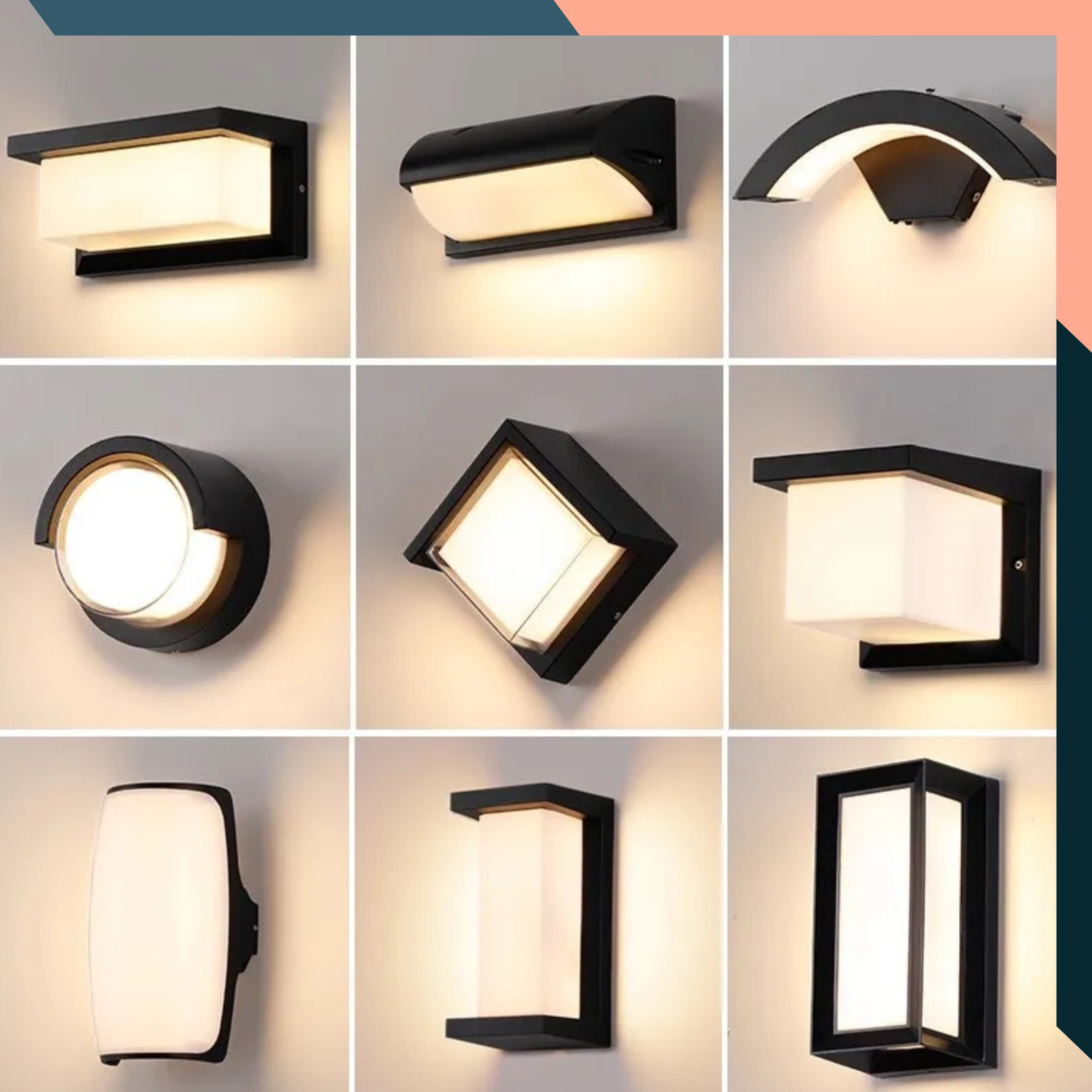 Outdoor Wall Light with Motion Sensor IP65 LED Porch Garden 20W