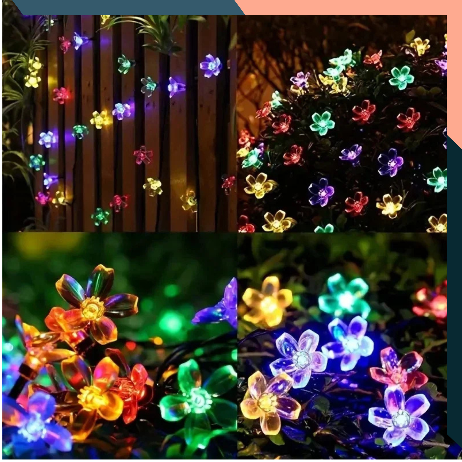 Solar Cherry Blossom Lights Outdoor Sakura Fairy String Lights 5-22m