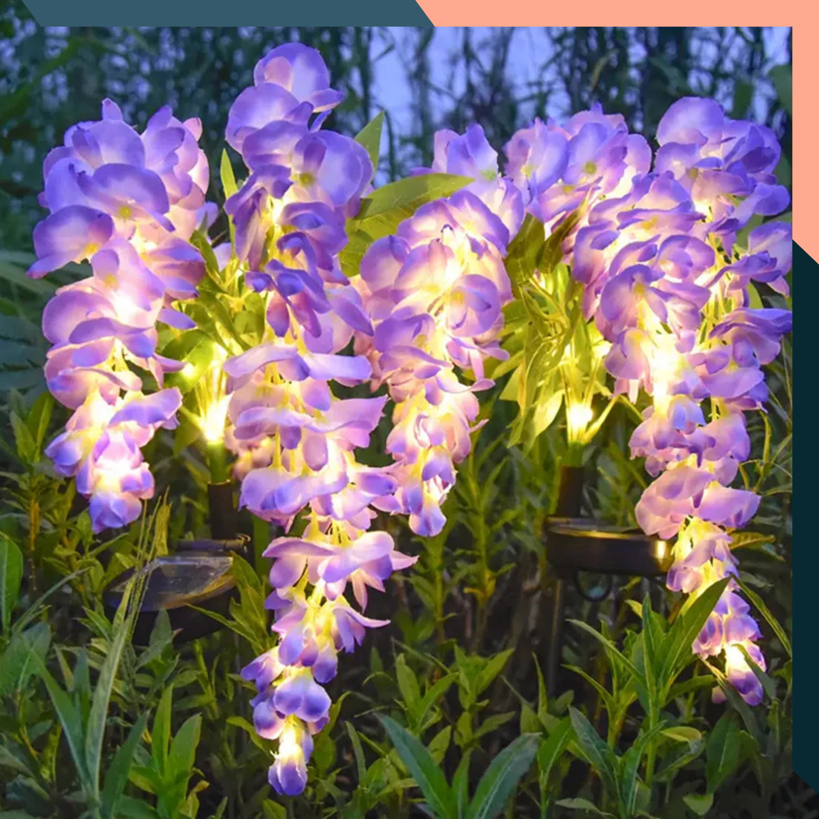 Solar Garden Flower Lights LED Wisteria Outdoor Decorative Lights