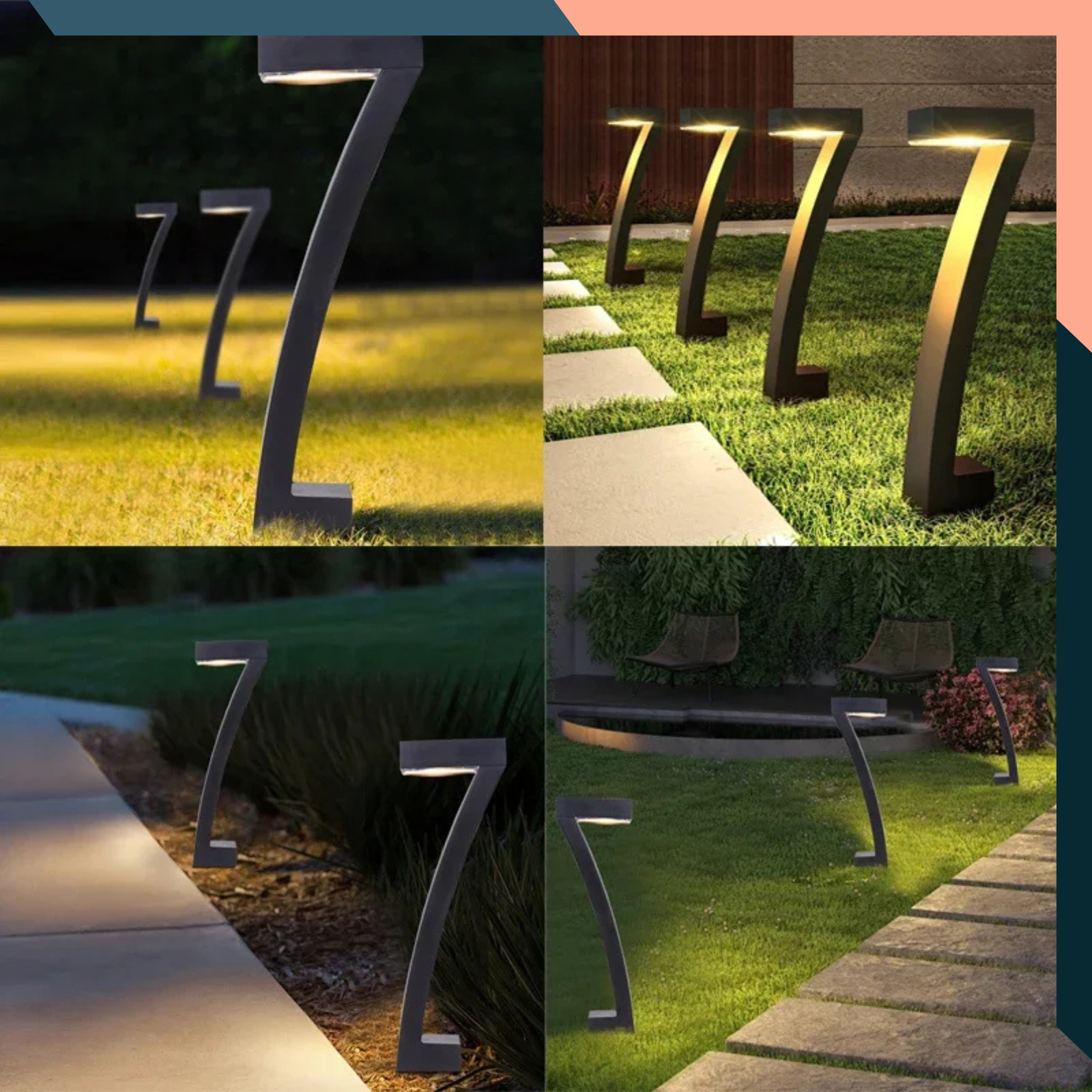 Solar Pathway Lights 4/8 Pack LED Garden Lawn Lights IP65 Waterproof