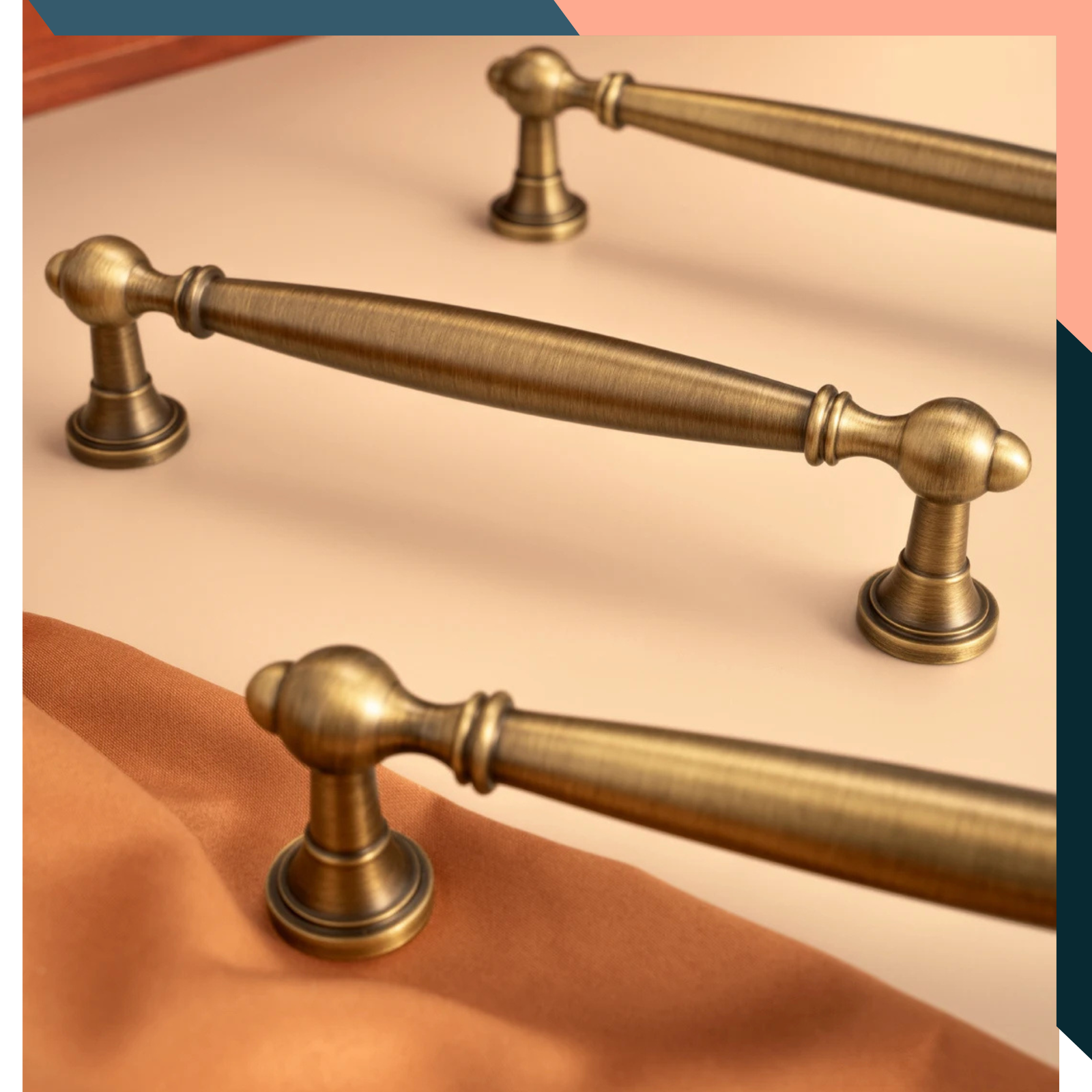 Solid Brass Cabinet Handles Antique Brass Drawer Pull Knob 128mm 160mm