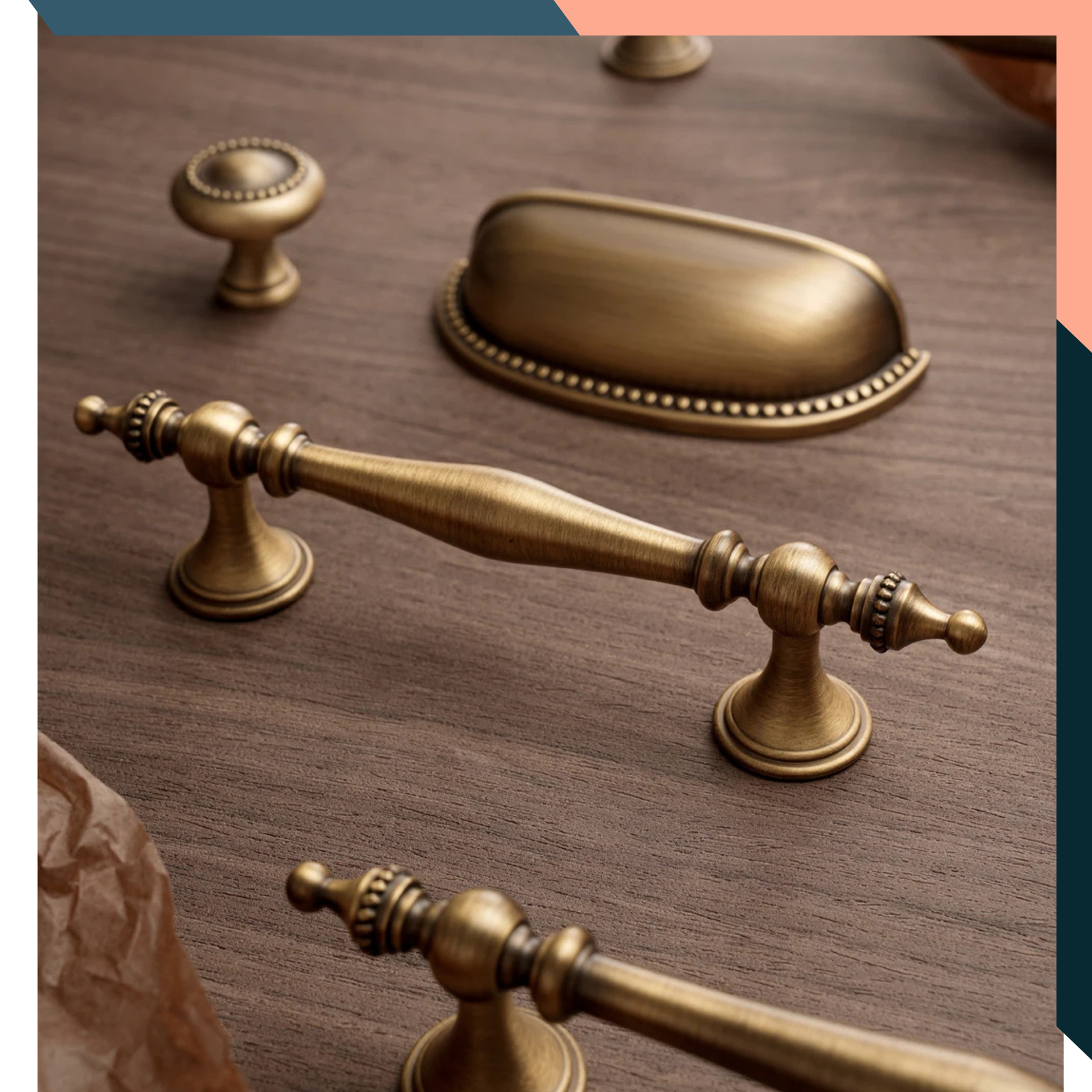 Solid Brass Cabinet Handles Antique Bronze Kitchen Door Pull 76-160mm