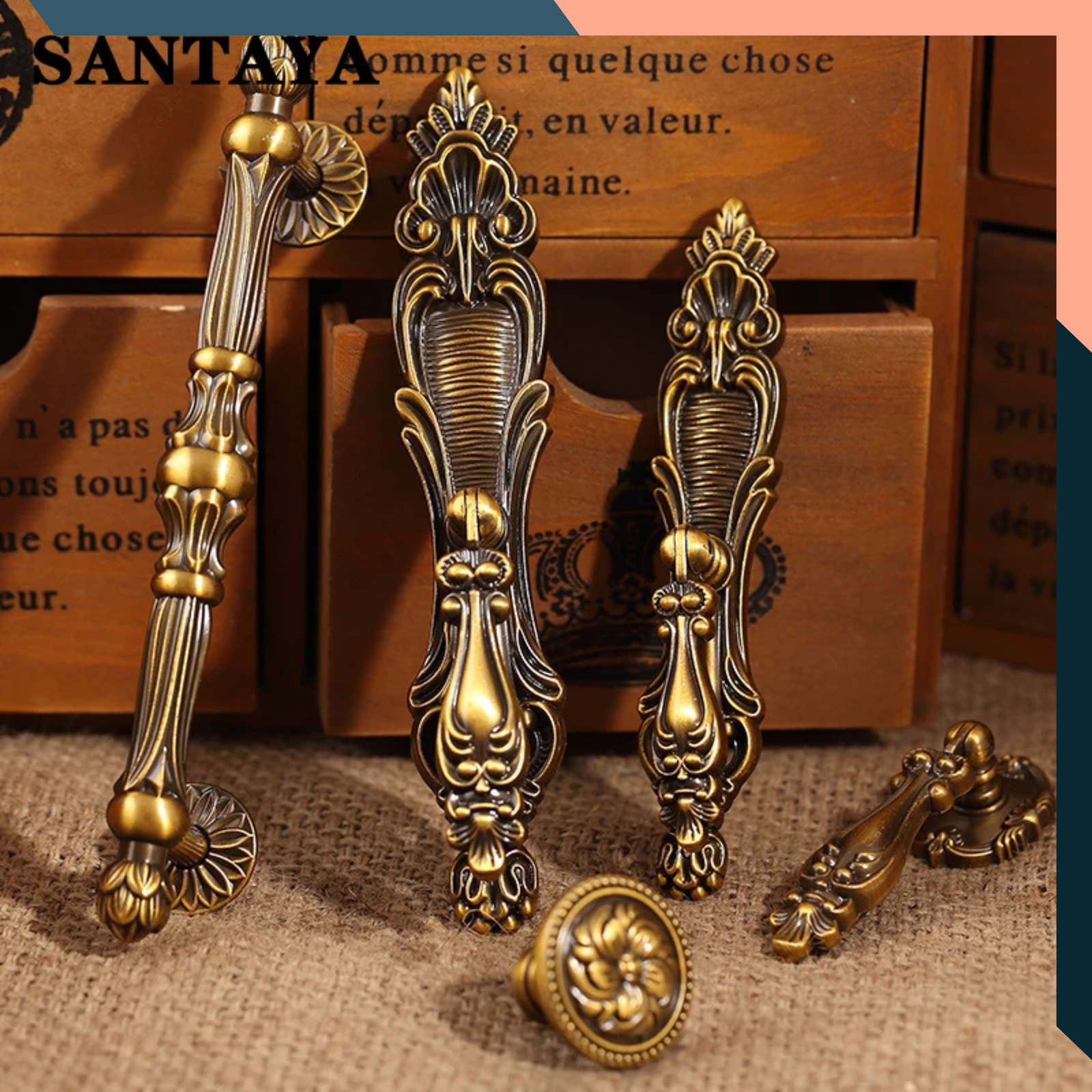 Vintage Copper Cabinet Handles Antique Drawer Knobs 96 128mm Classic