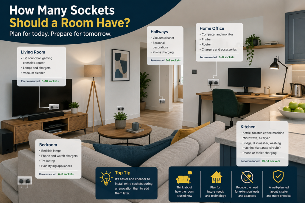 How many sockets should your room have