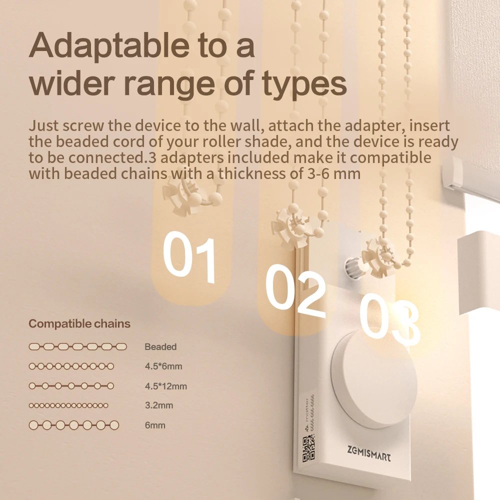 Roller shade driver with 6400mAh battery and mounting parts