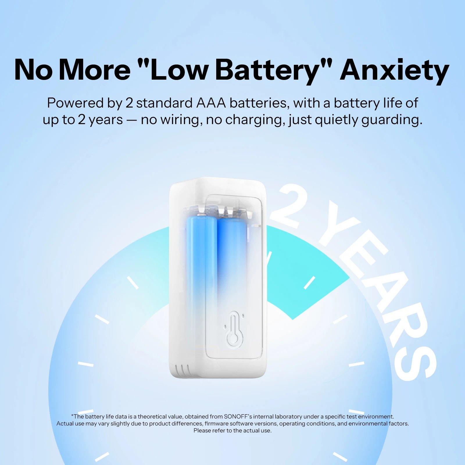 AirGuard TH Lite sensor powered by two AAA batteries AirGuard TH Lite sensor powered by two AAA batteries