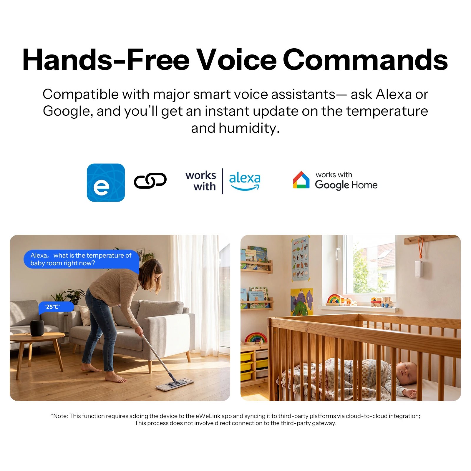 Voice commands for temperature and humidity readings Voice commands for temperature and humidity readings
