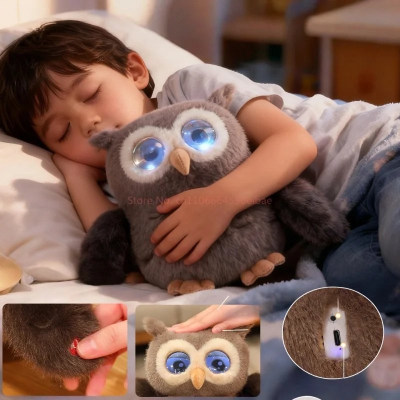 Interactive owl toy used for voice conversation