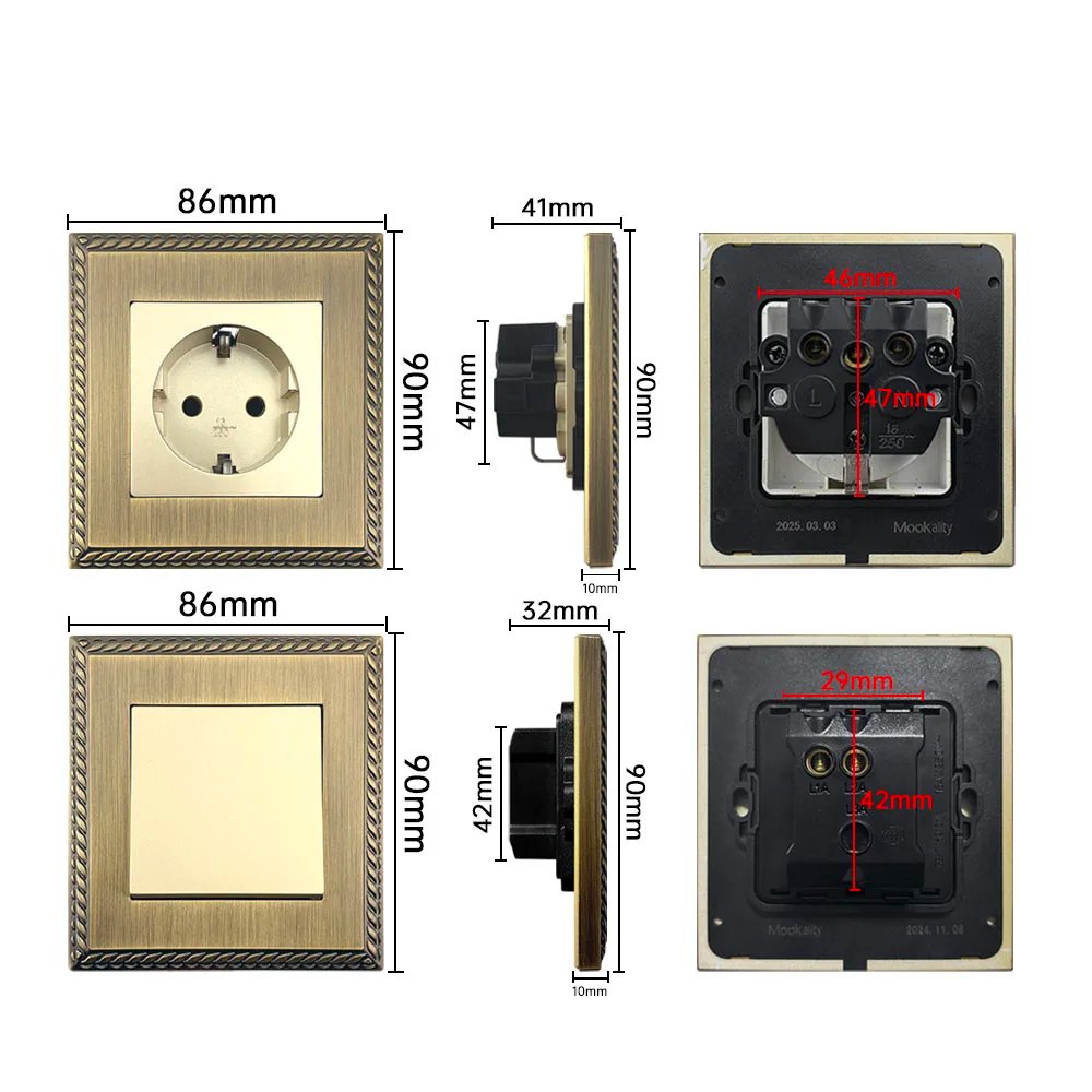 Retro dimmer and connection plate options