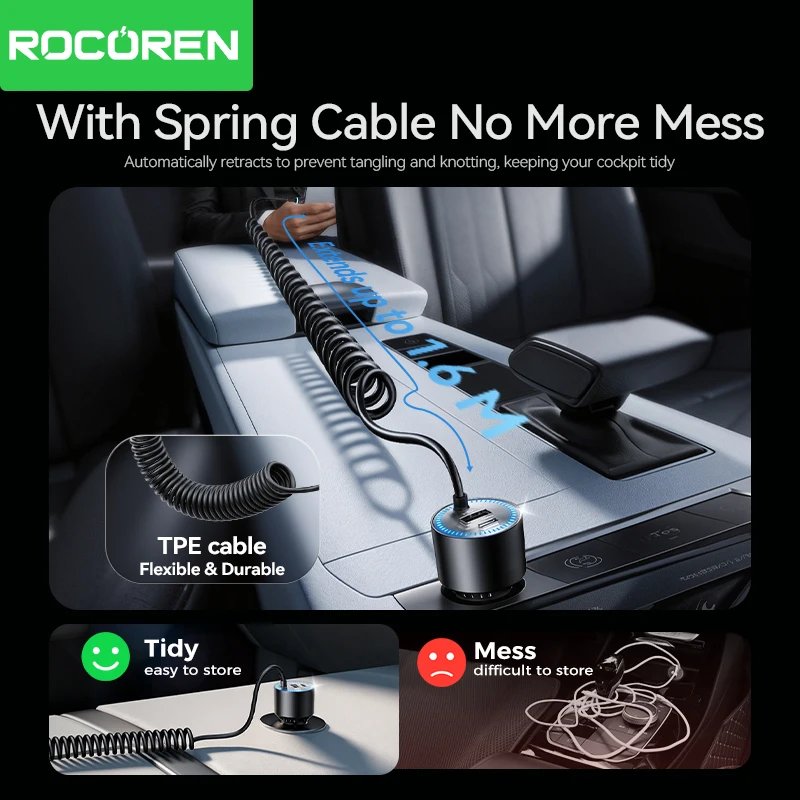 70W and 200W vehicle charger options