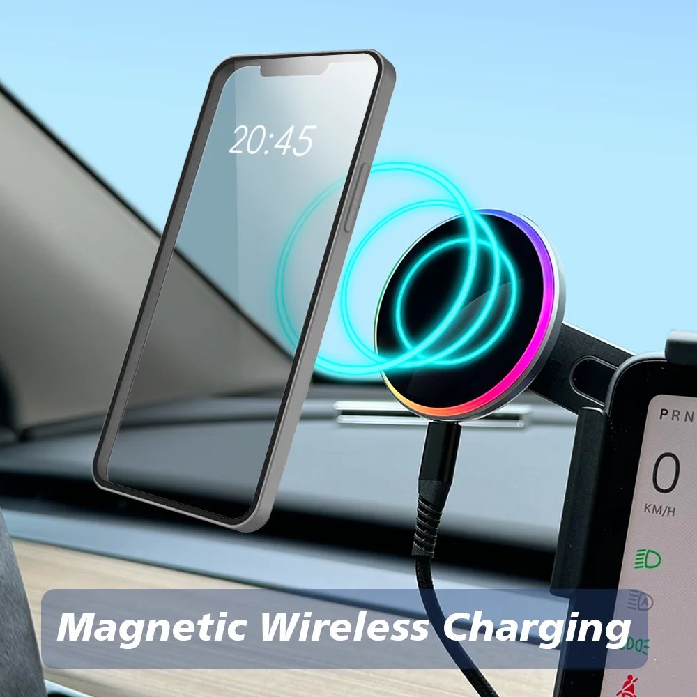 Magnetic car mount holding a phone for navigation Magnetic car mount holding a phone for navigation
