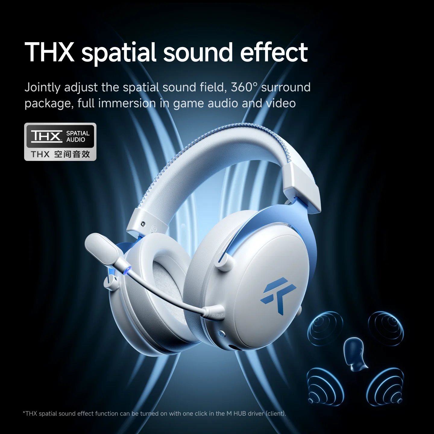 Black low-latency gaming headset option