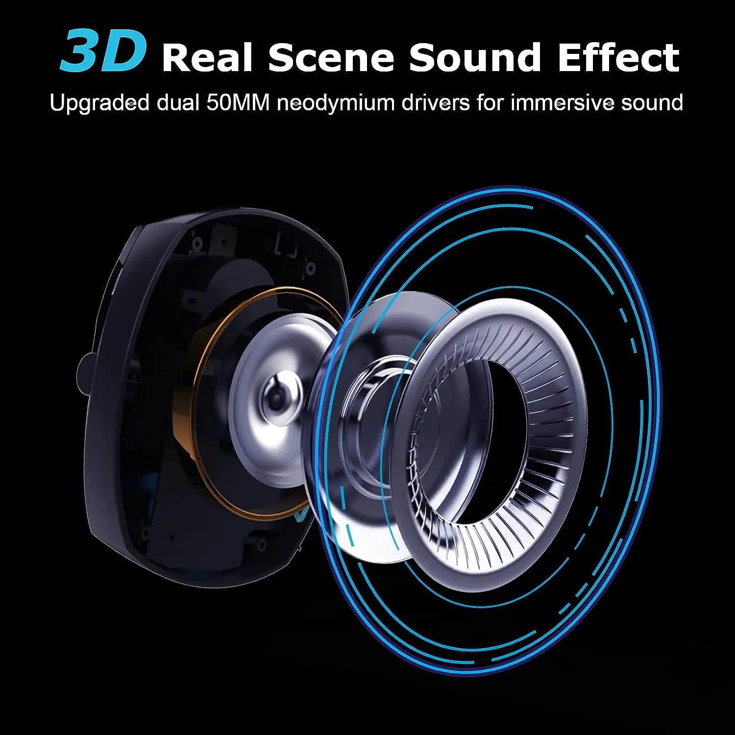Tri-mode gaming headset with detachable microphone