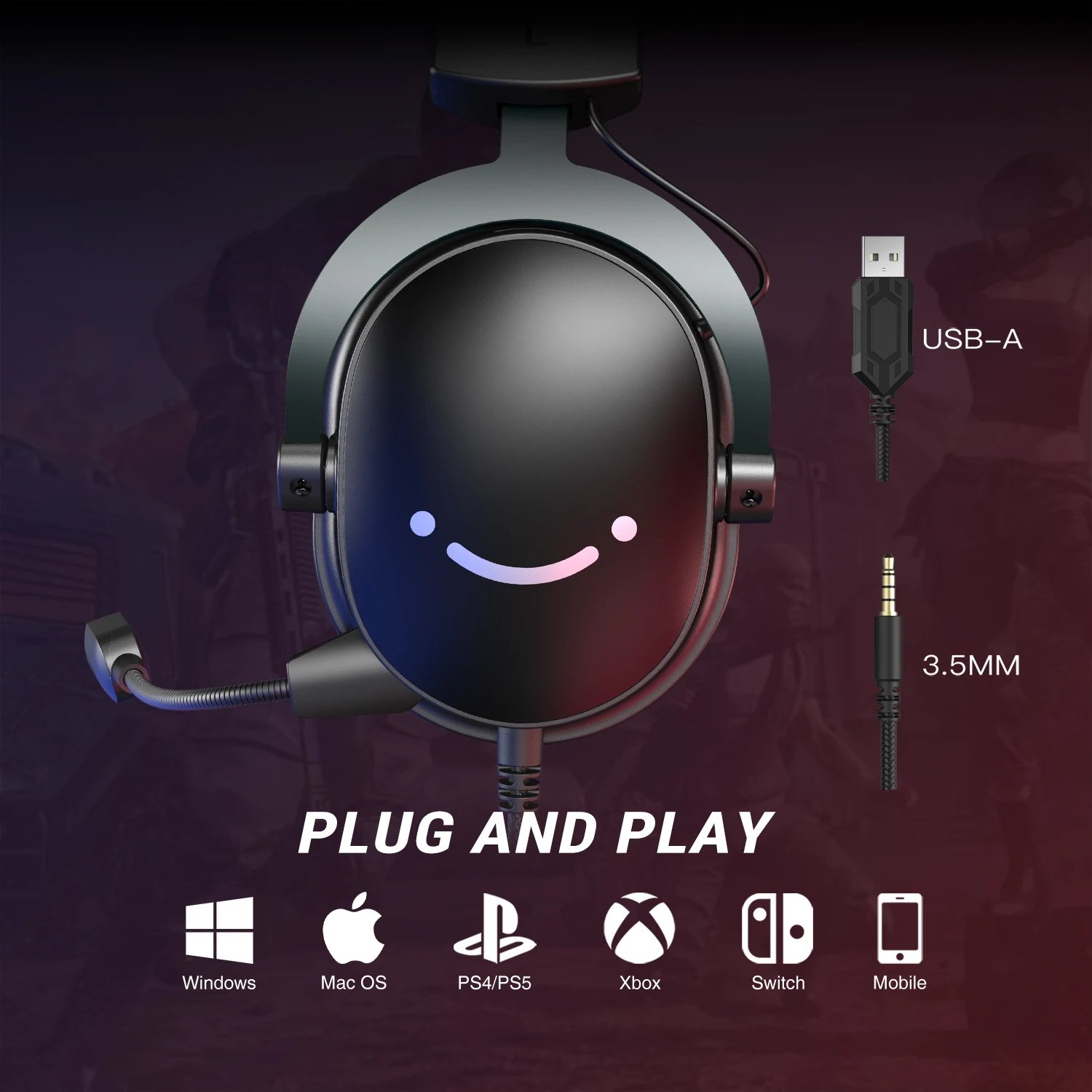 Wired gaming headset cables and accessories