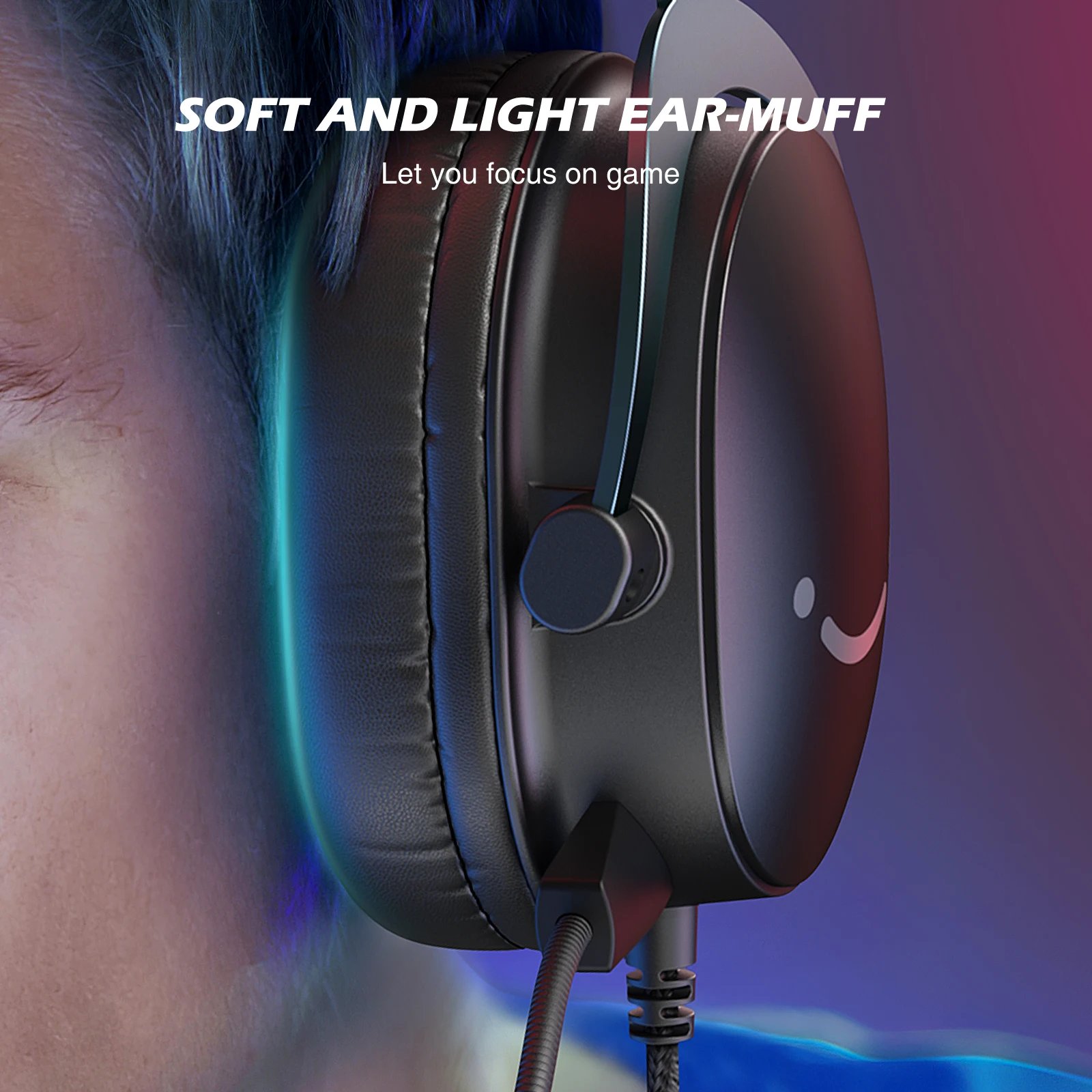 Gaming headset volume and microphone mute controls