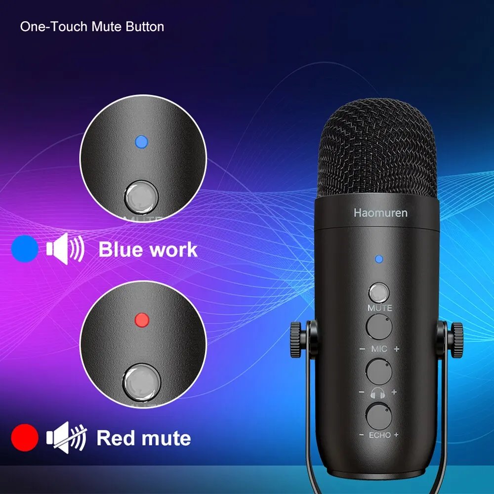 Cardioid condenser microphone for voice recording