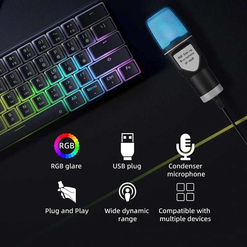 USB tabletop condenser microphone for a computer